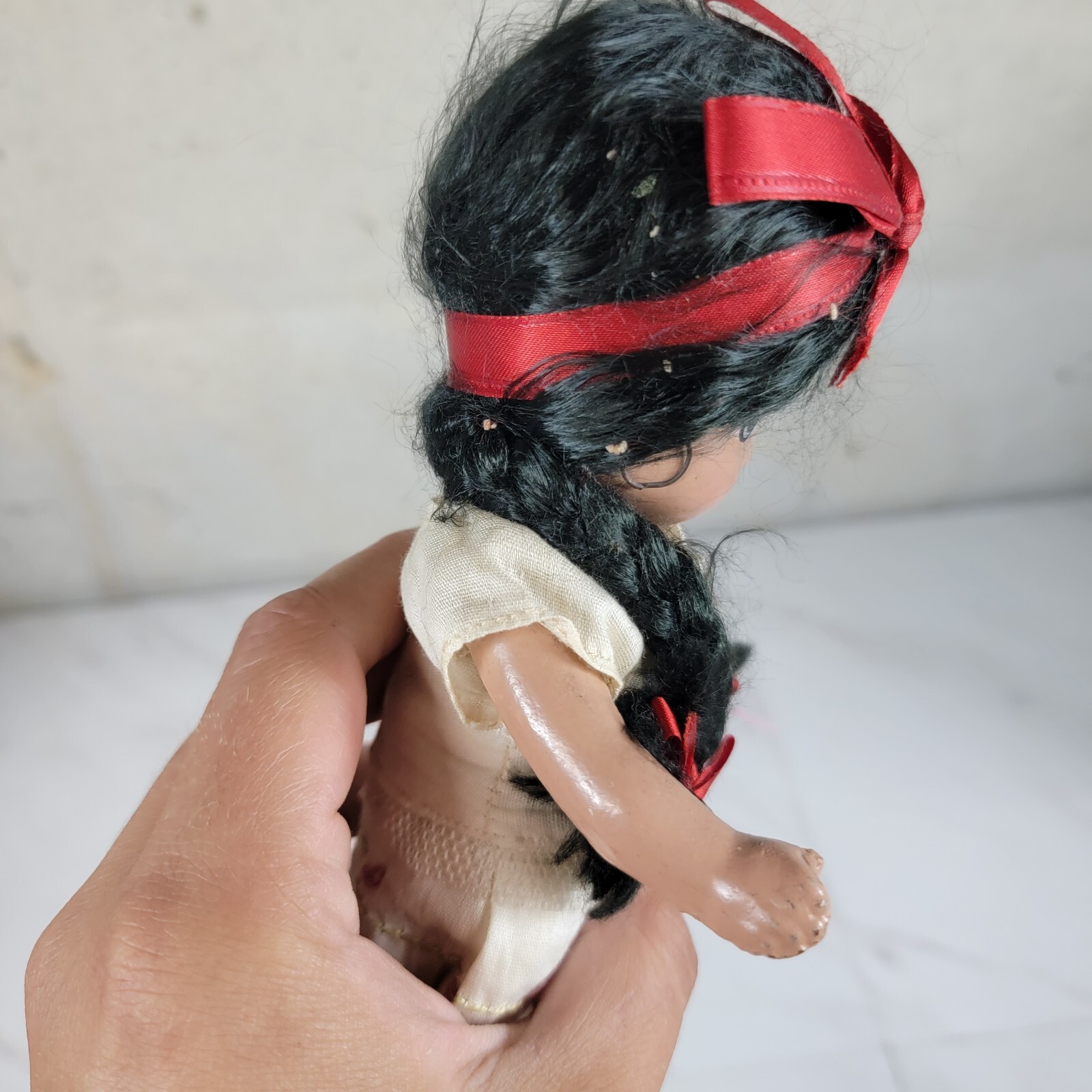 Composition Mexican Ethnic Doll 8″ Circa 1930 Yuca Mexico
