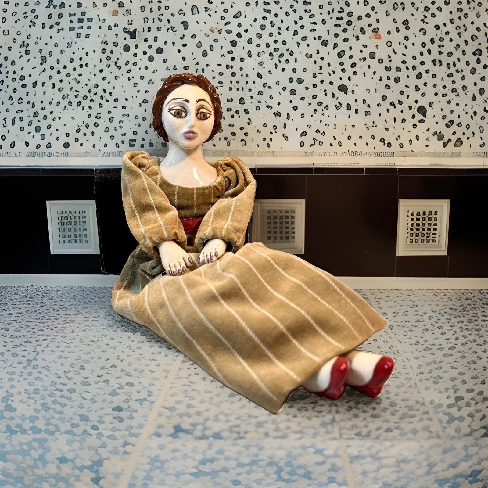 Haan Endred 1973 Studio Art Ceramic Doll Vintage OOAK Handcrafted Figure Signed