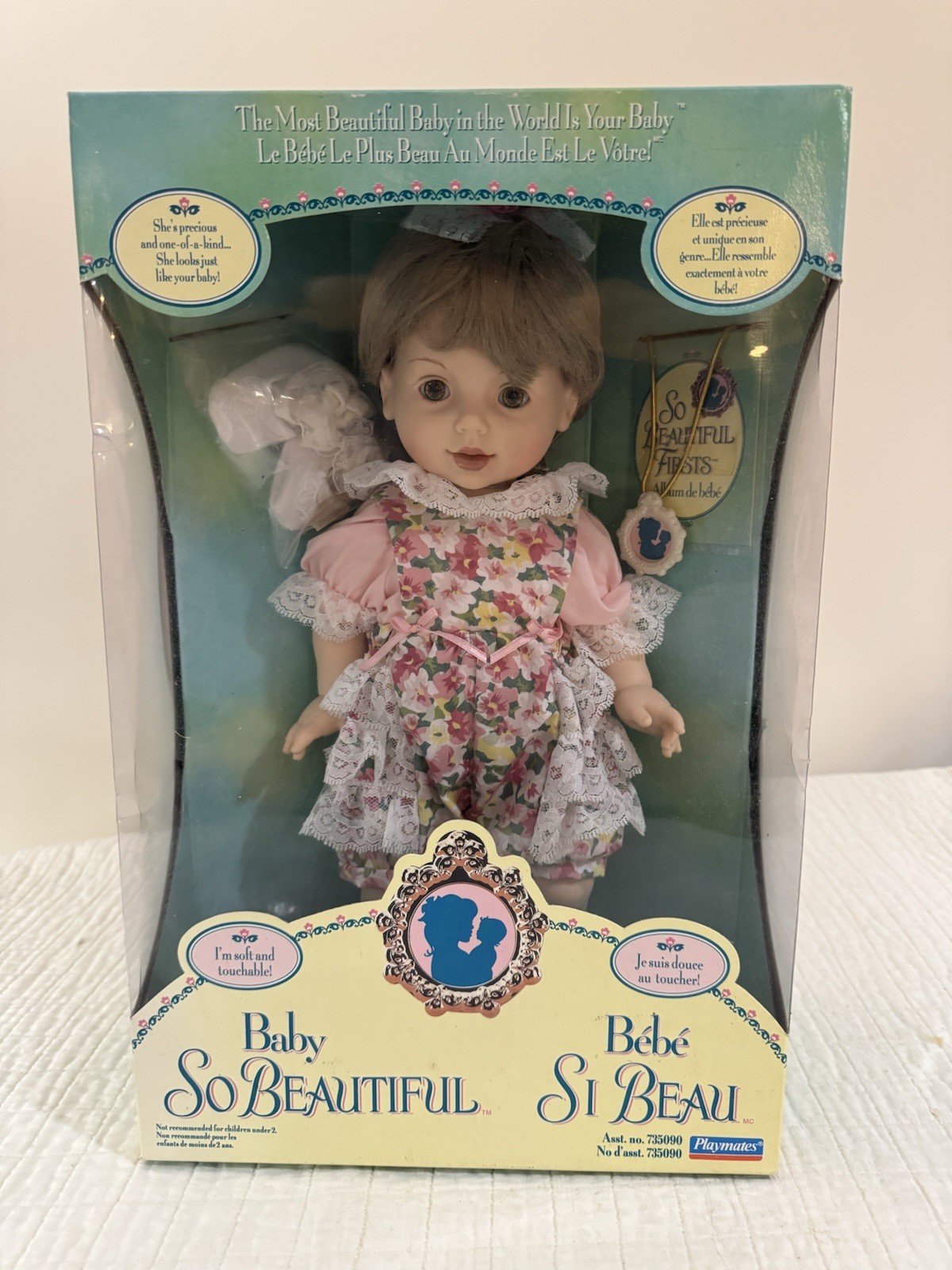 Playmates Baby So Beautiful Collectible Doll Blonde 1995 30YO NBIB NRFB Vintage