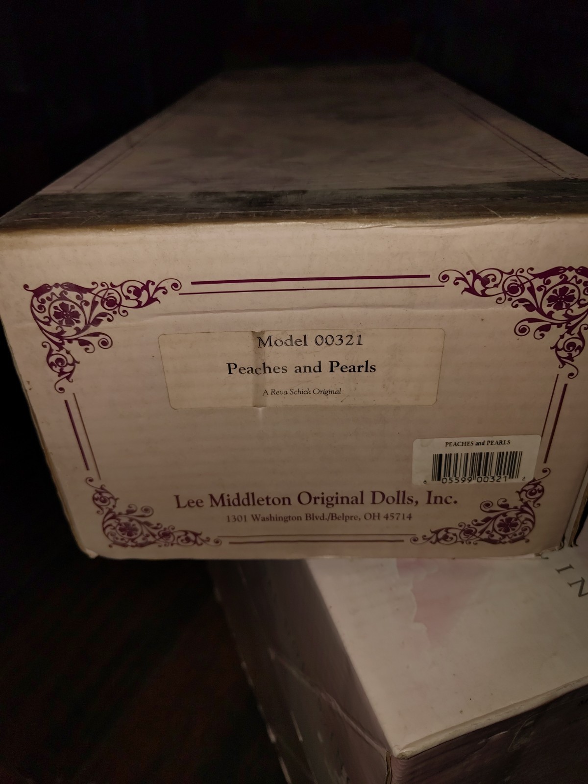lee middleton dolls Peaches And Pearls #00321,Org Packaging ,Signed Doll,COA 920