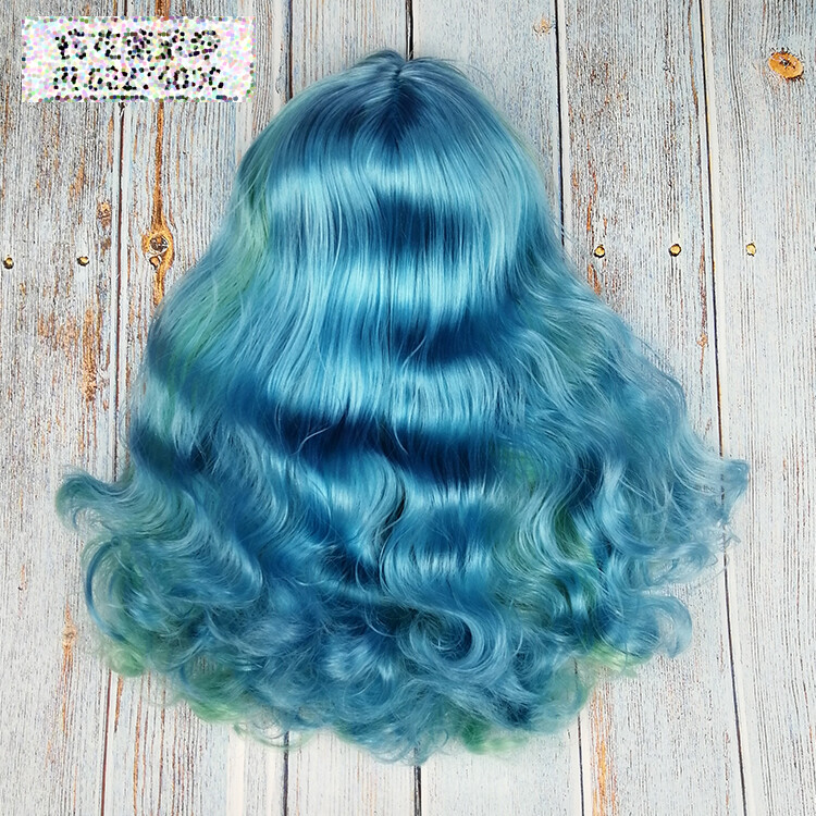 Takara 12″ Neo Blythe Doll RBL Candy blue and green hair bangs Scalp & Dome #029