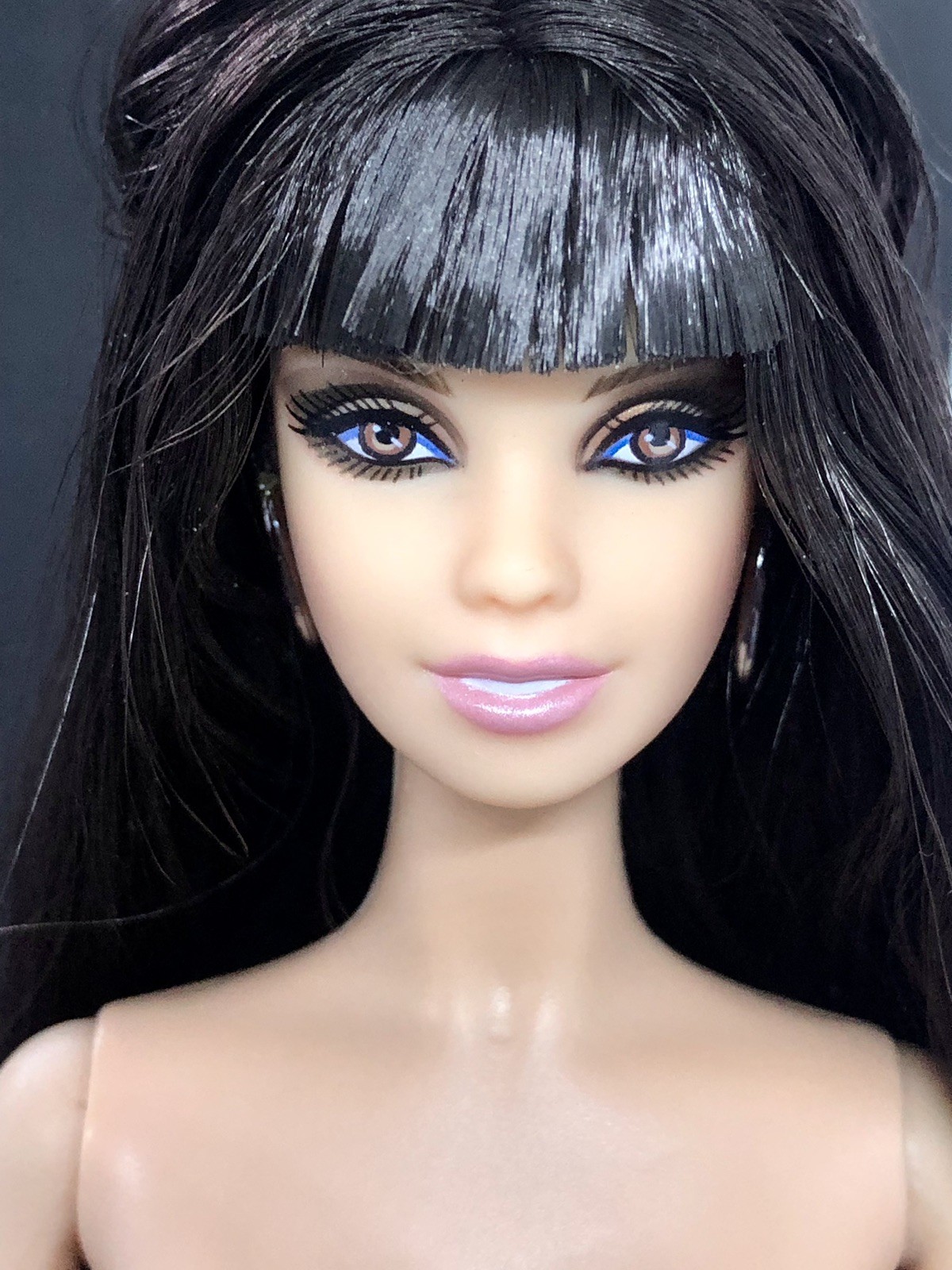 2009 Harley Davidson Barbie Doll Model Muse Body Piercing Bangs for OOAK Repaint