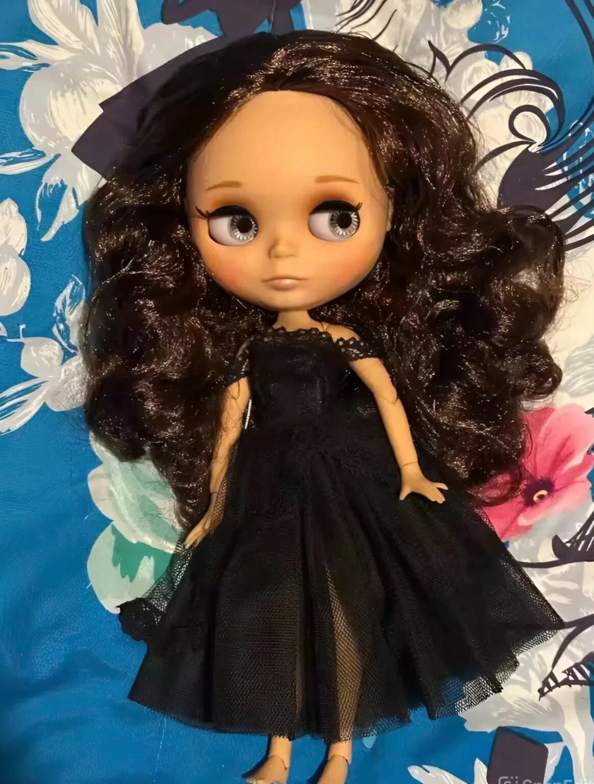 Neo Blythe Doll Matte Face Eyebrows Joint Body Tan Skin Brown Hair Wig Gift Toy