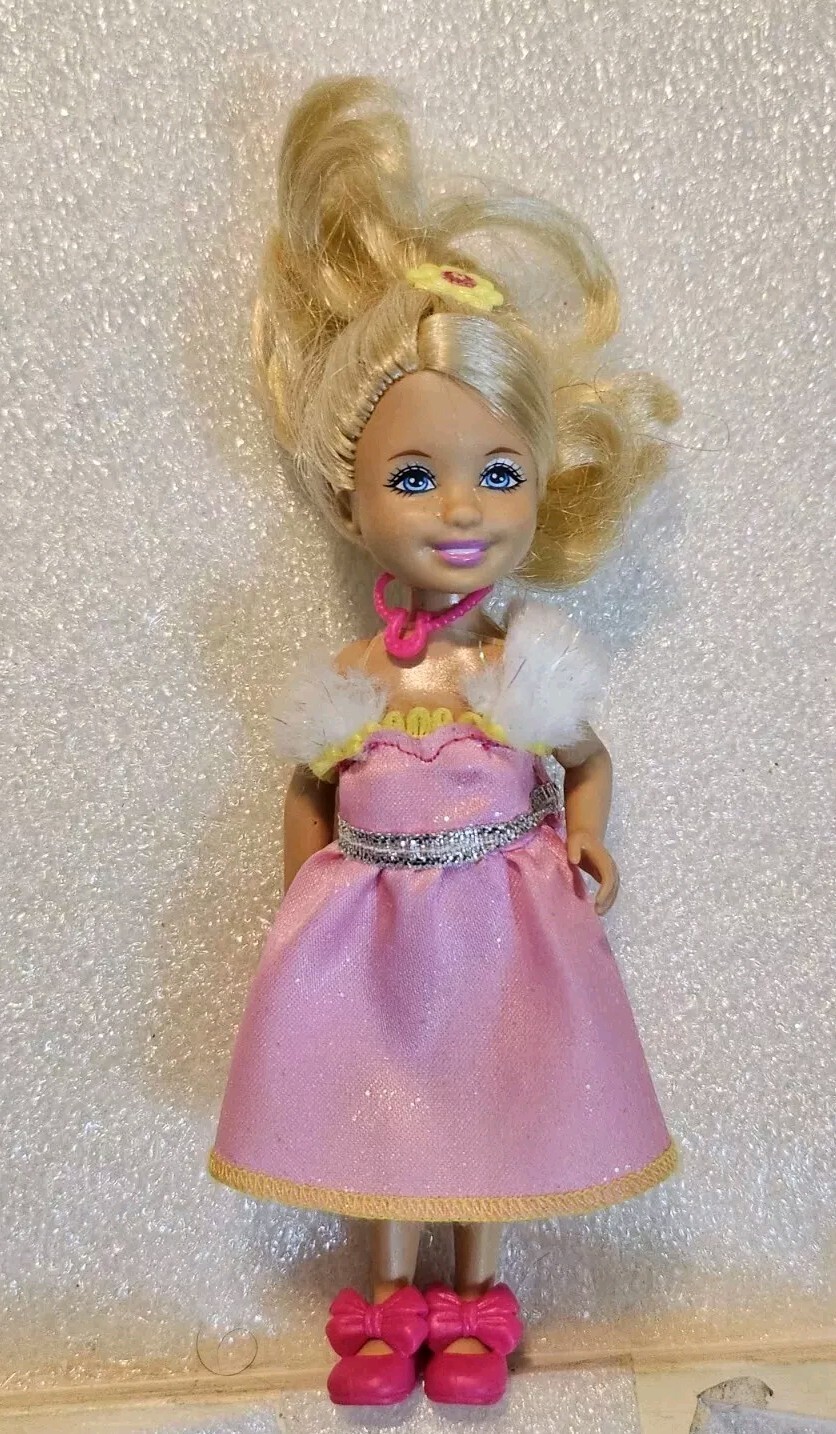 2012 BARBIE SISTER CHELSEA DOLL GALA GOWN IN A PONY TALE LOOSE DOLL EUC C406G
