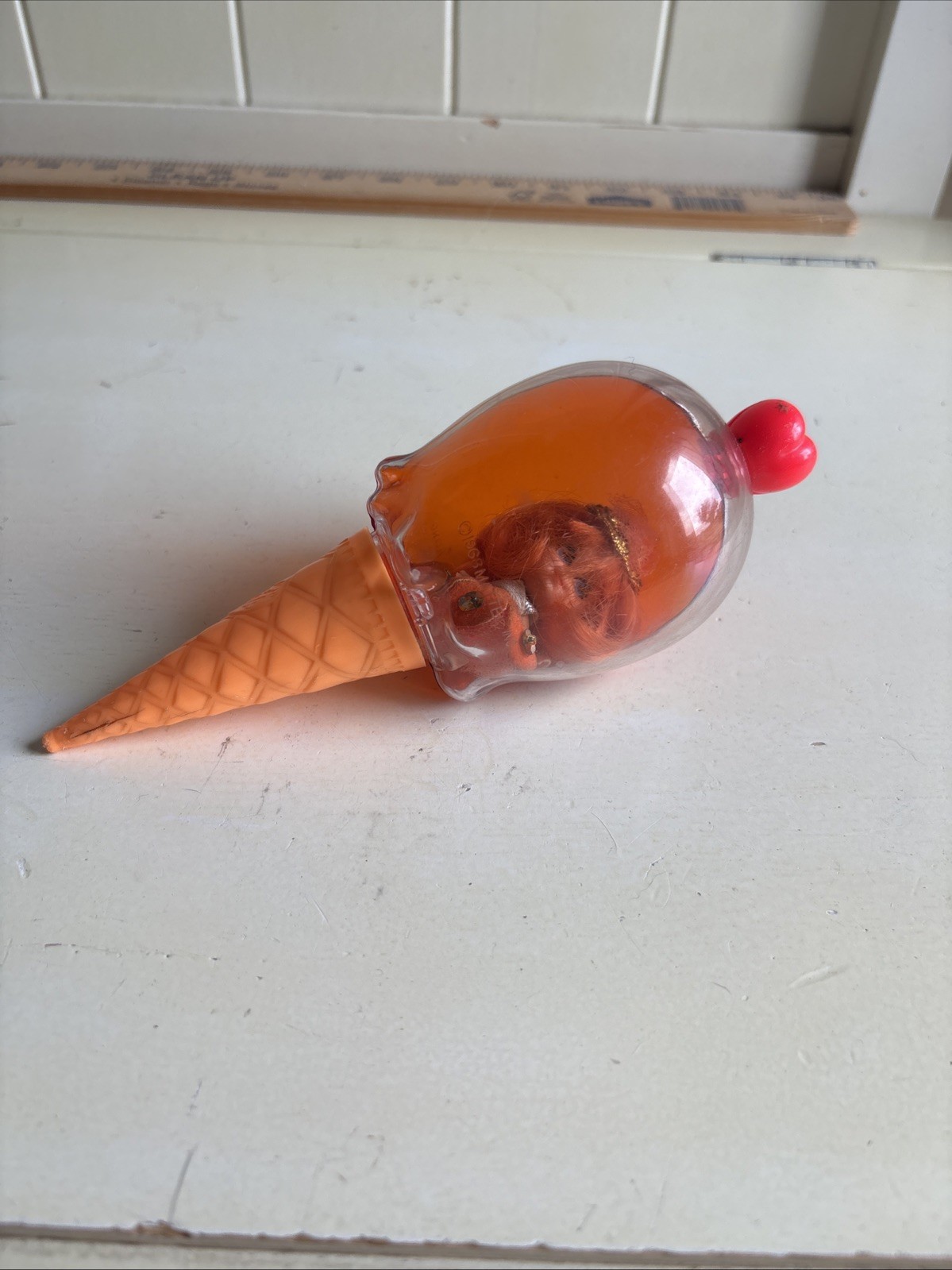 Vintage Liddle Kiddles Sweet Treat Orange Ice Cream Kiddle Kones Doll