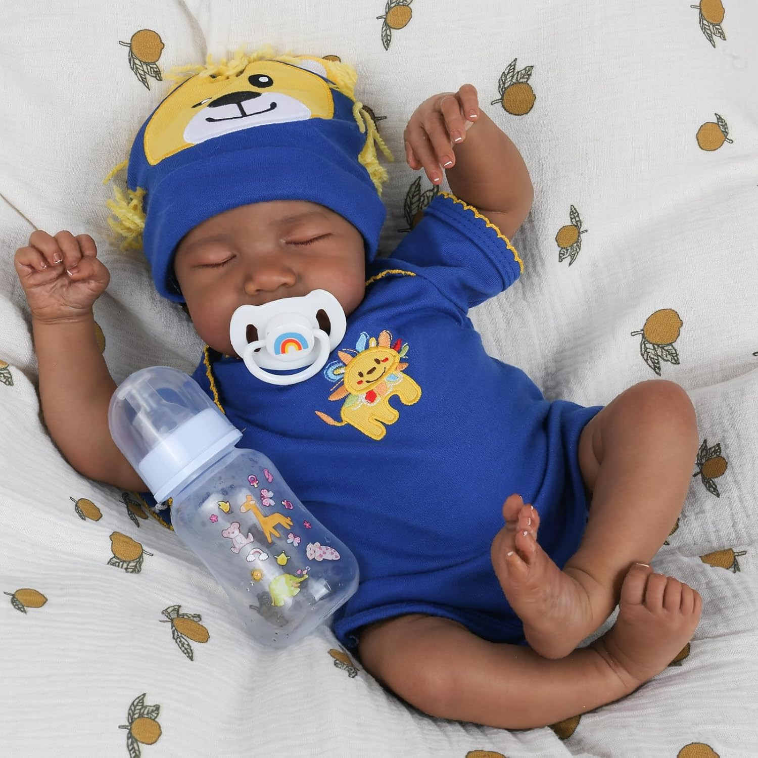 Realistic Reborn Baby Dolls Black – 18 inch Newborn Baby African American, Soft