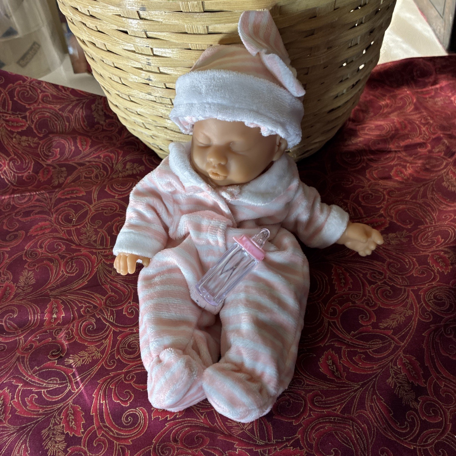 Vintage Max Zapf Baby Doll 12in Weighted Sleeping Vinyl Cloth Germany 90s 1998