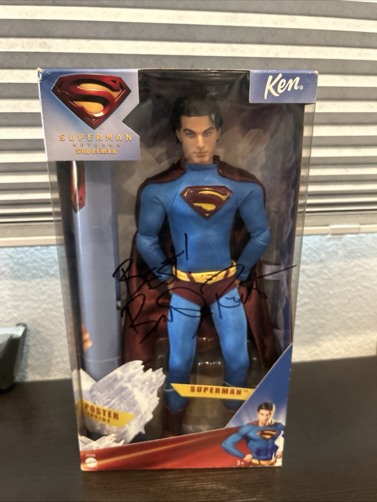Barbie Superman Returns Ken Doll 2005 Mattel Signed By Brandon Routh With COA