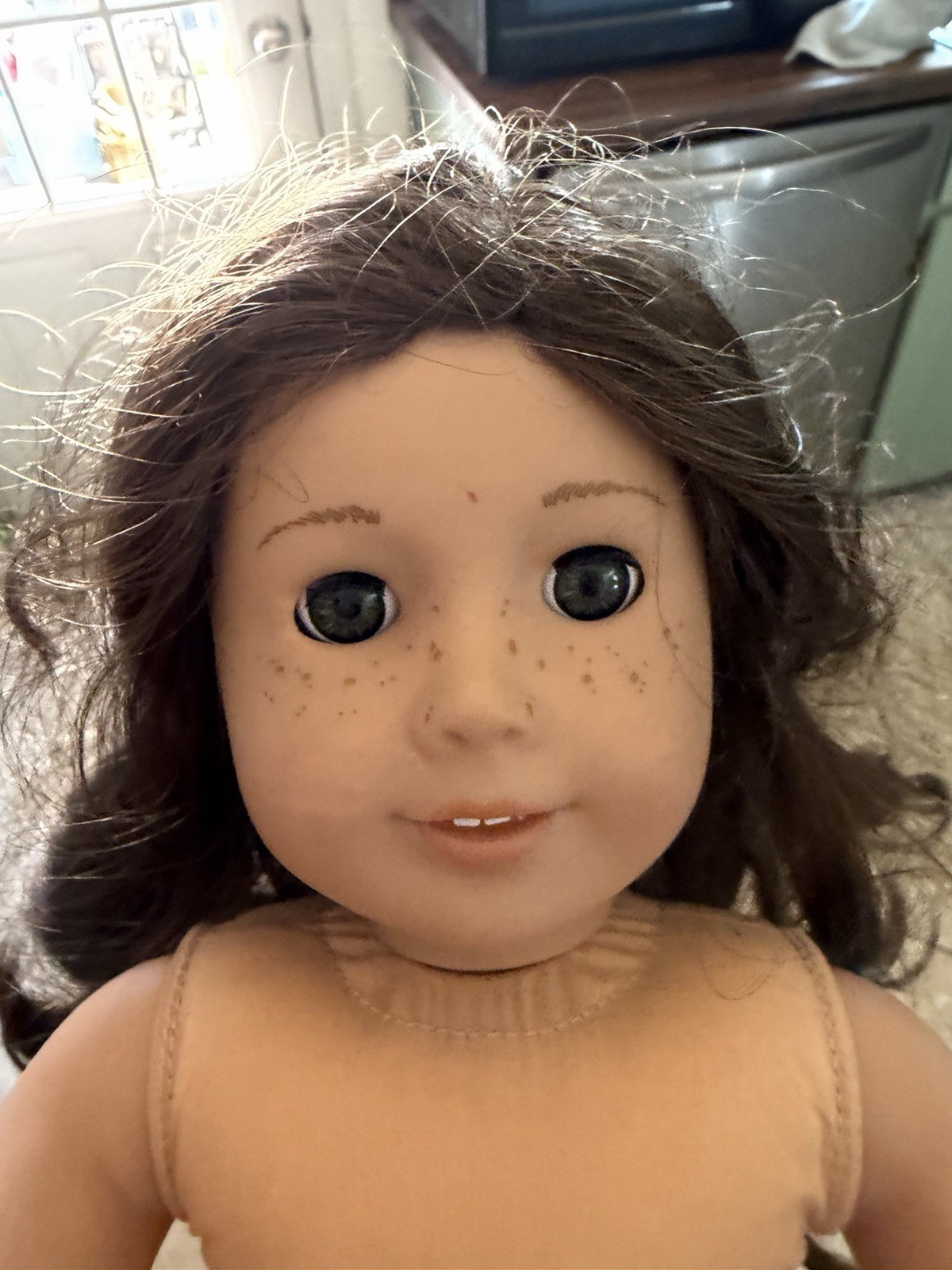 American Girl Just Like You #55 Doll Brown Hair Freckles 18” FLAWS READ 2014
