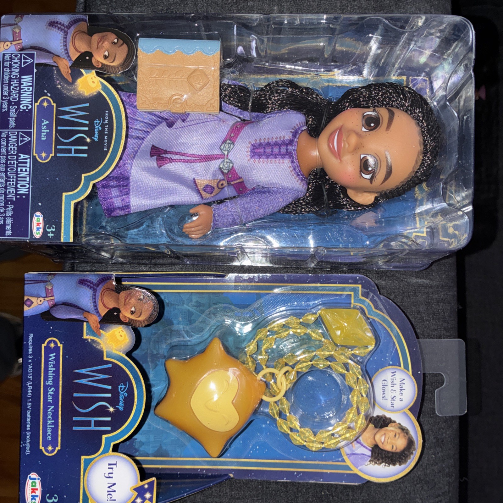 Disney Wish Asha Doll 6 Inches And Wishing Star Necklace Both New In Box