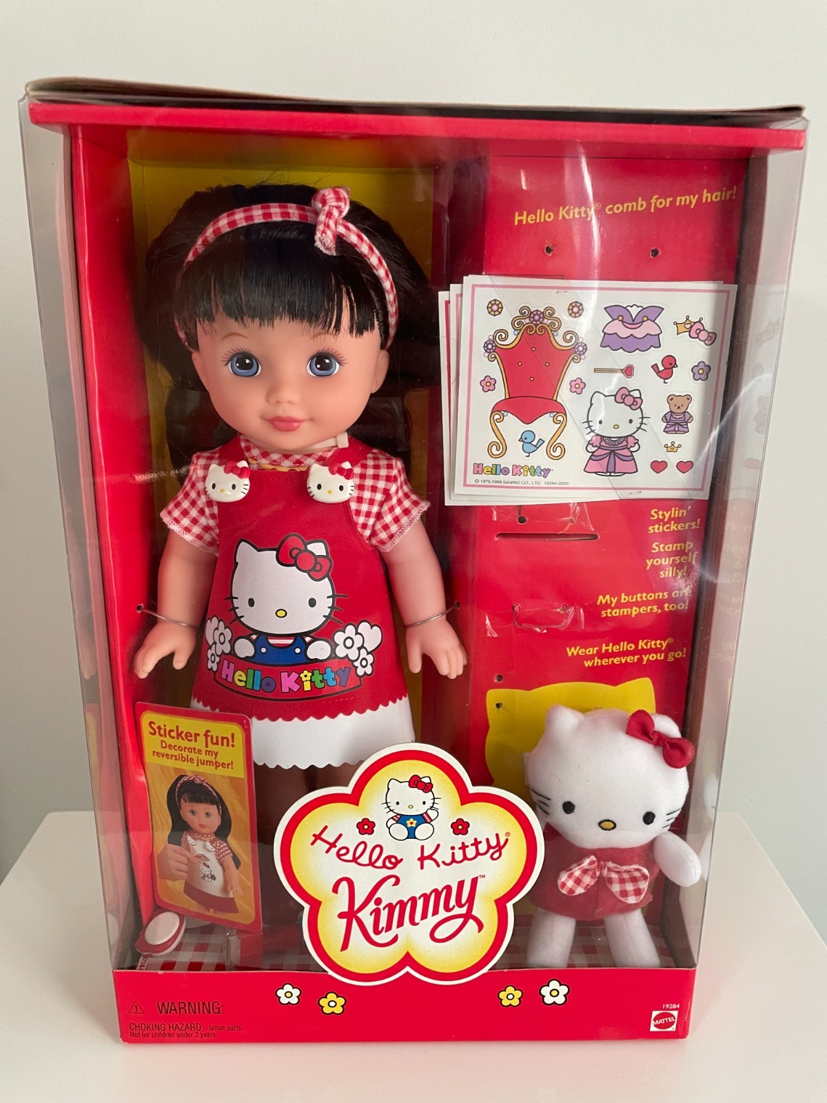 1998 MATTEL HELLO KITTY KIMMY 13” DOLL NIB