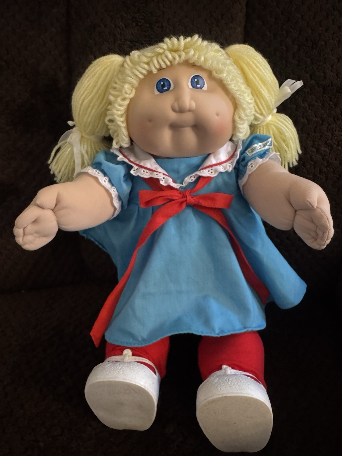 Cabbage Patch Kids Vintage 1984 16in Girl Blonde Curly/Straight Blue Eyes