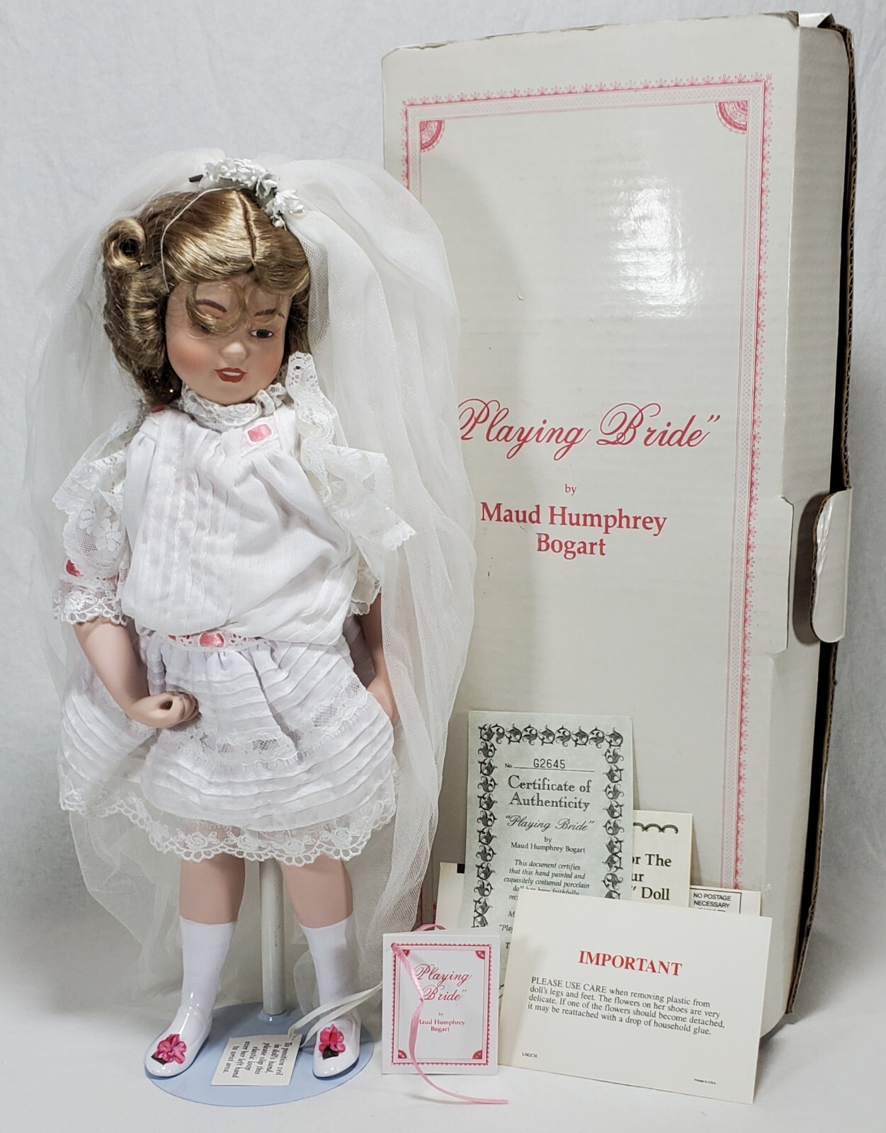 Vintage 1988 Playing Bride Doll by Maude Humphrey Bogart – Hamilton Collection