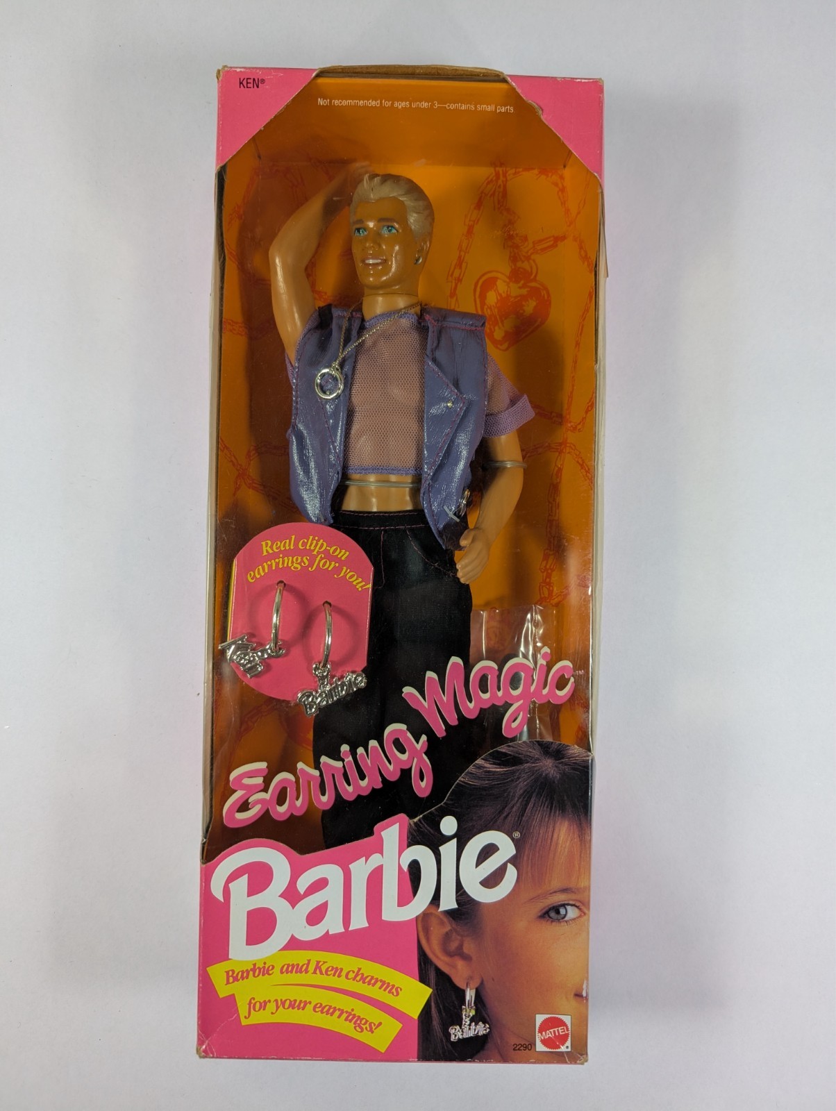 Vintage 1992 Mattel Barbie “Earring Magic Ken” #2290 *NRFB*