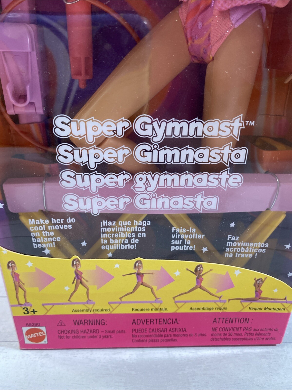 2001 Super Gymnast Barbie Doll Play Set 2001 Mattel #55290 NIB NRFB