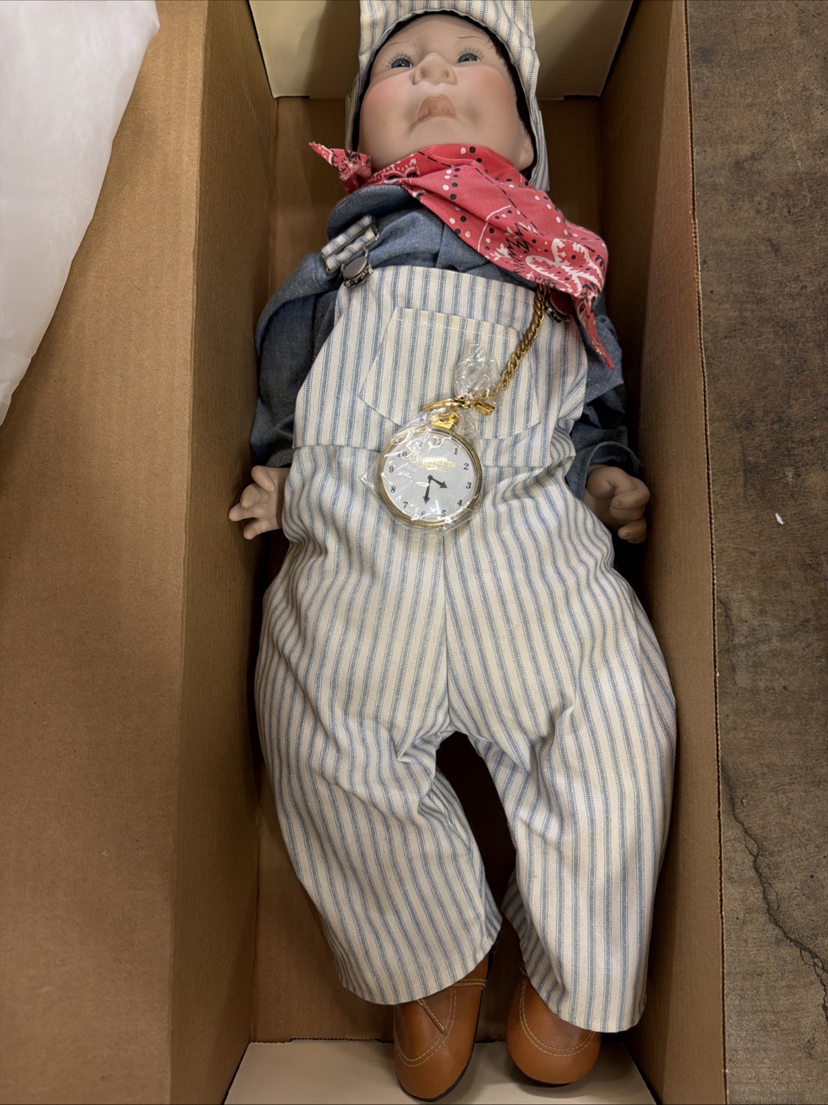 Lee Middleton Dolls BUBBA CHUBS Railroad Conductor 22″ Vinyl Doll 1986 Vintage