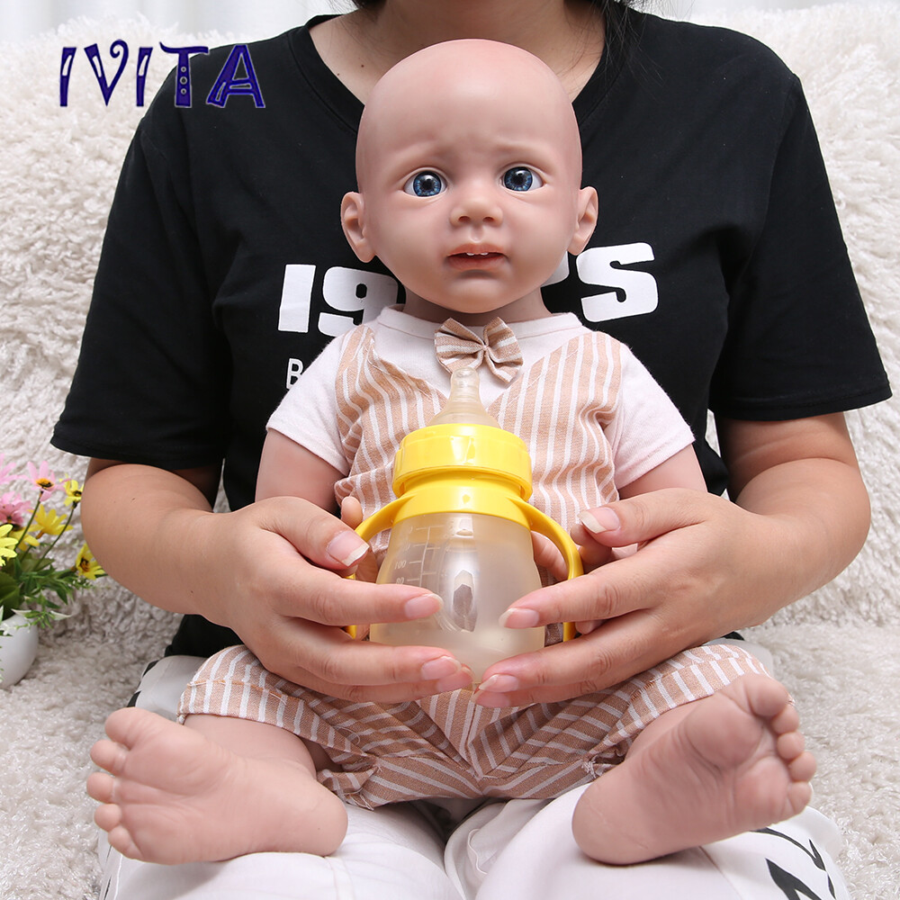 IVITA 21” Full Silicone Reborn Baby Boy Newborn Handmade Silicone Doll Infant