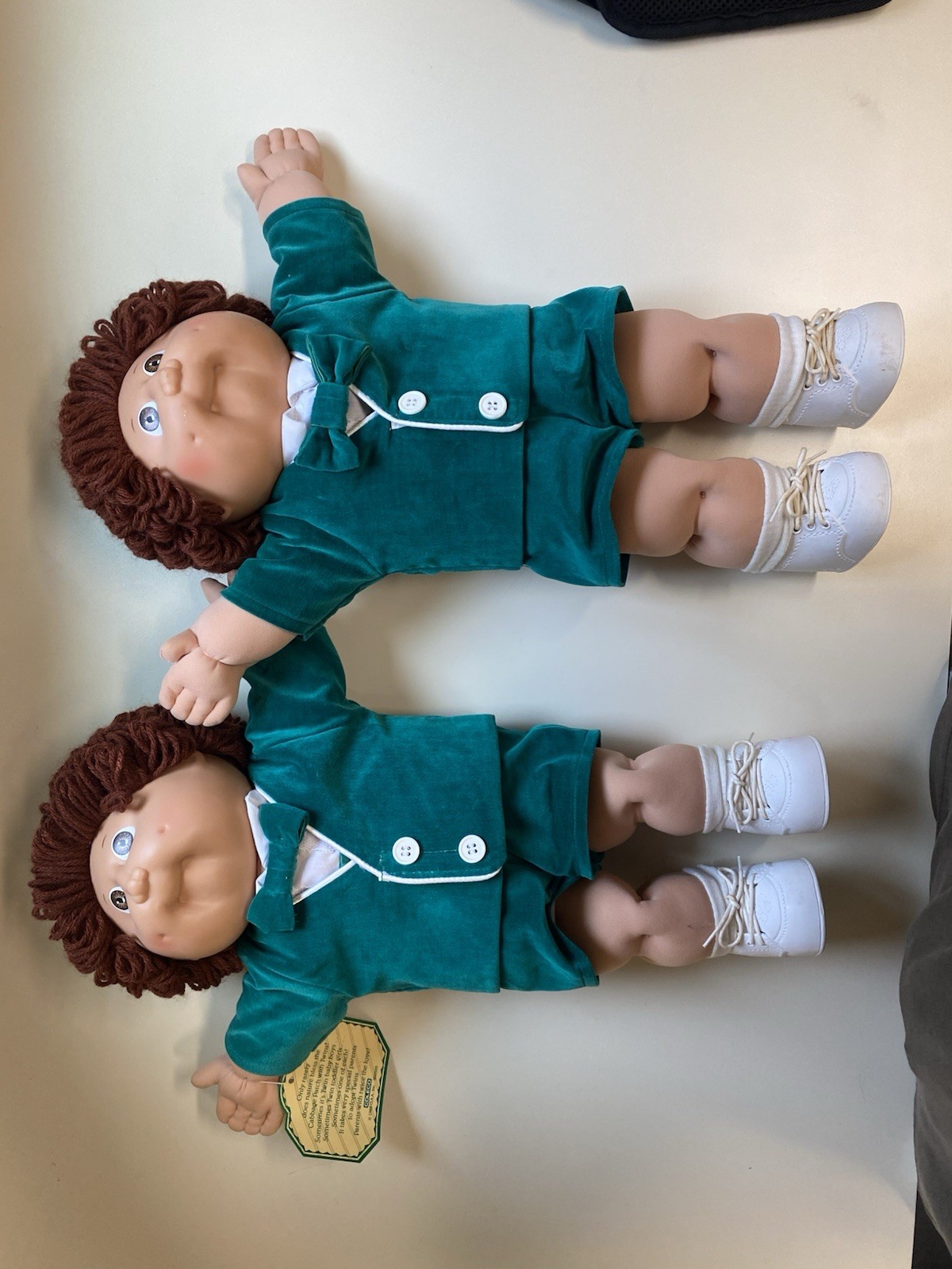 Cabbage Patch Kids Twins 2-Piece Boy Doll Lot, Brown Eyes, Original Opened Box