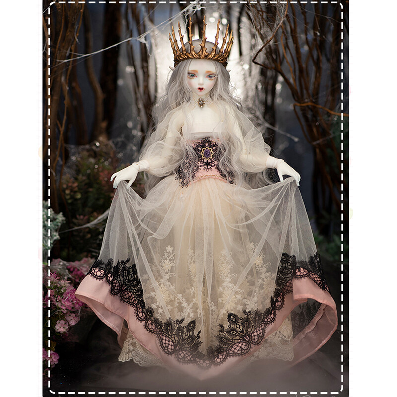 1/4 1/6 BJD FULL SET Vampire Girl Ball Jointed Doll Face Makeup Eyes Wig Dress
