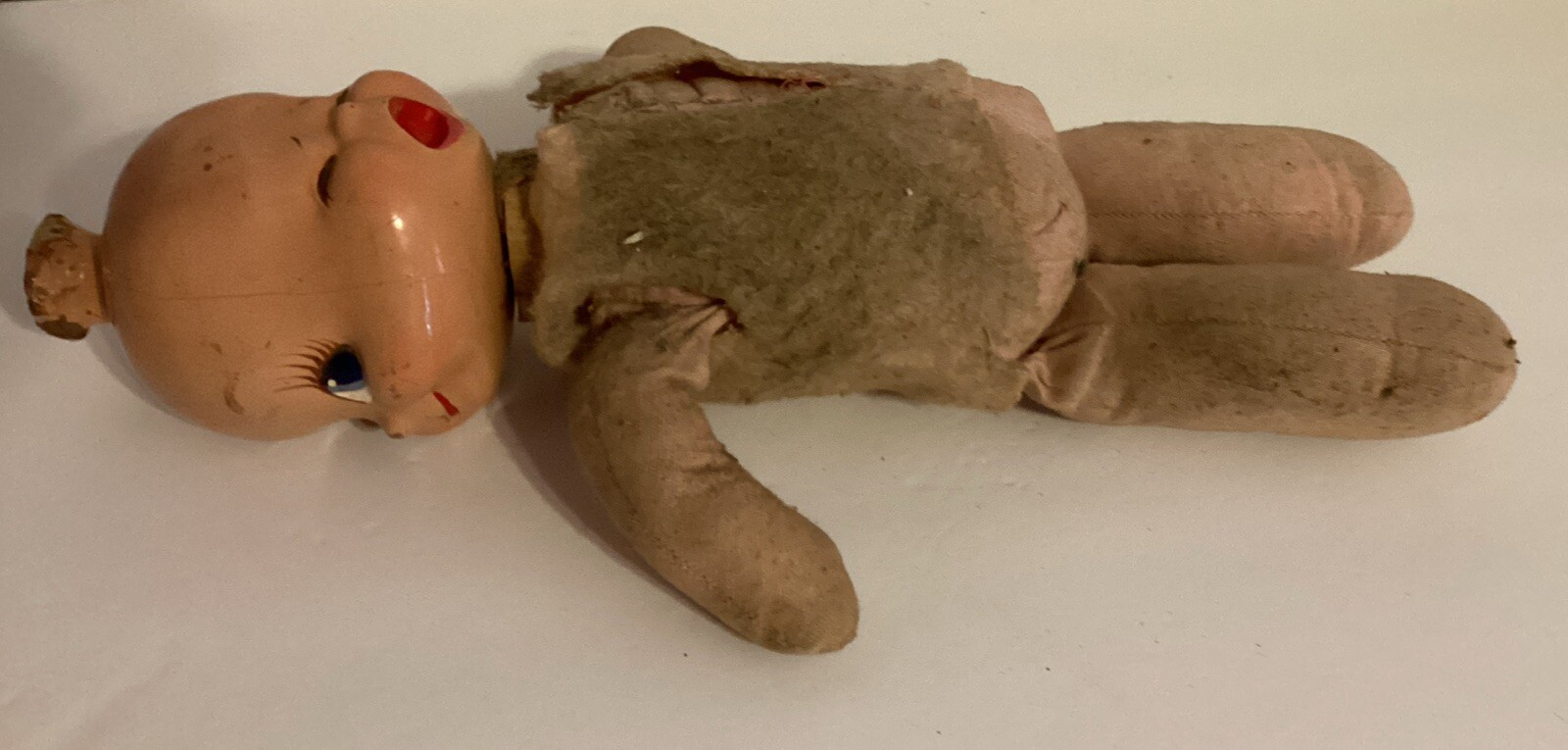 1946 Three Faced Trudy Doll Composition Smiling Crying Sleeping