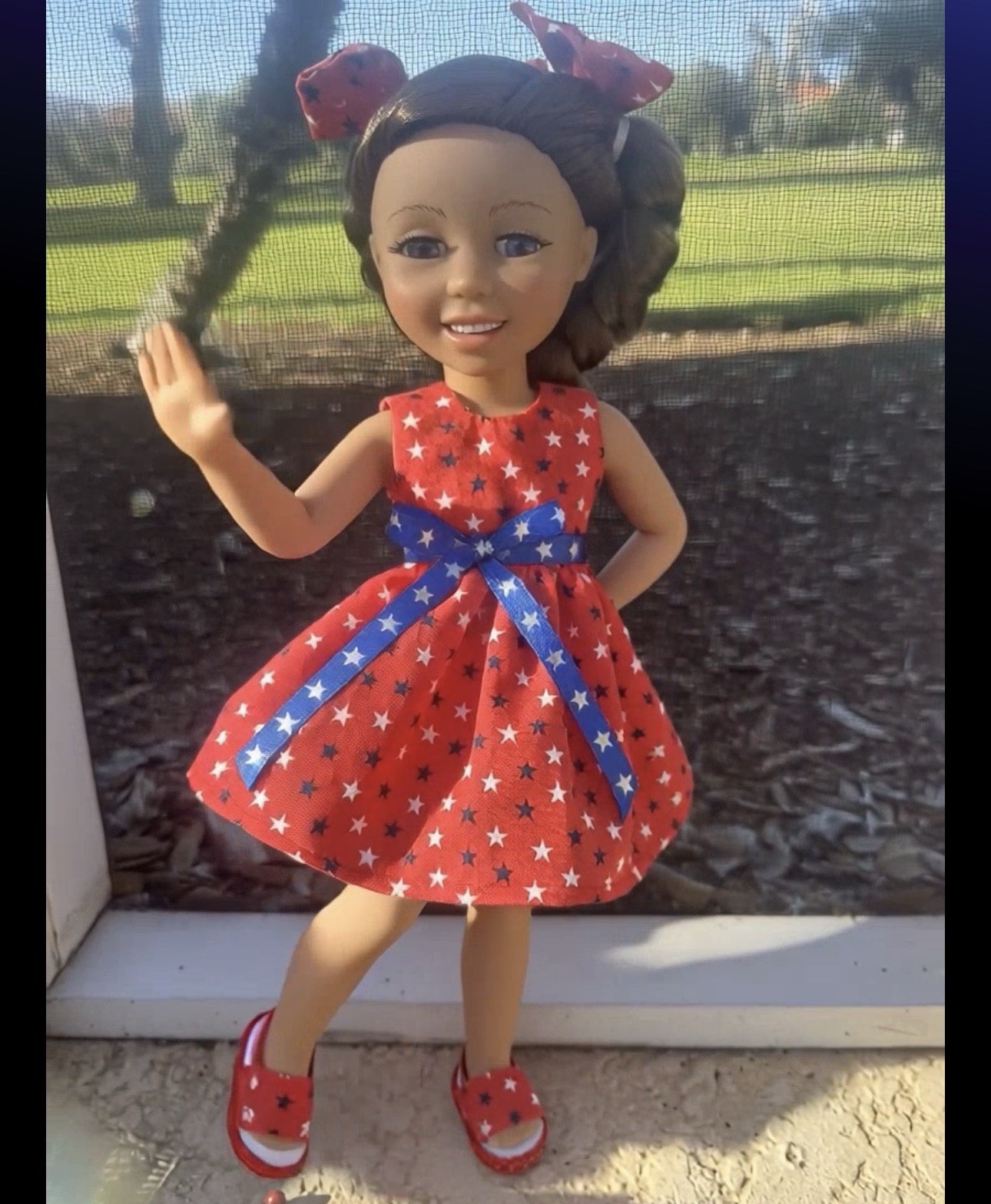 4th Of july 6pc Dress Outfit Fits AMERICAN GIRL AG SISTERS/ Wellie Wishers Doll