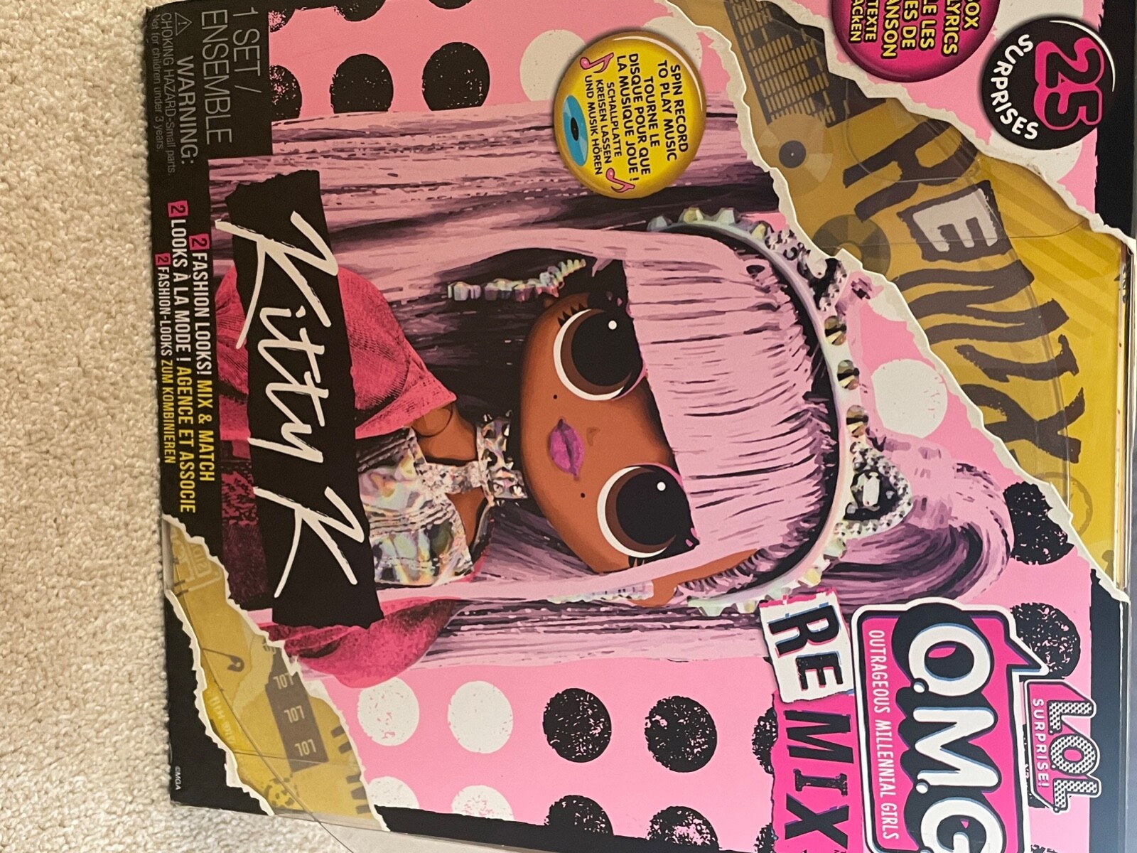 L.O.L. Surprise! OMG Remix Kitty K Fashion Doll with Accessories – Multicoloured