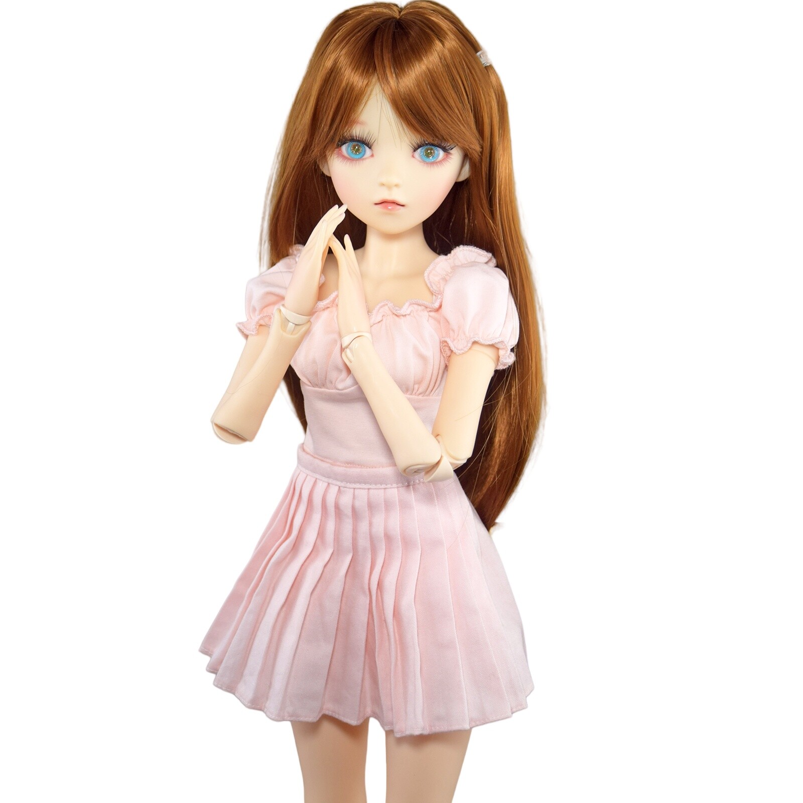 Muñeca Bjd De 60cm + Maquillaje Manual + Ojos Azules Reemplazables Zapatos Ropa