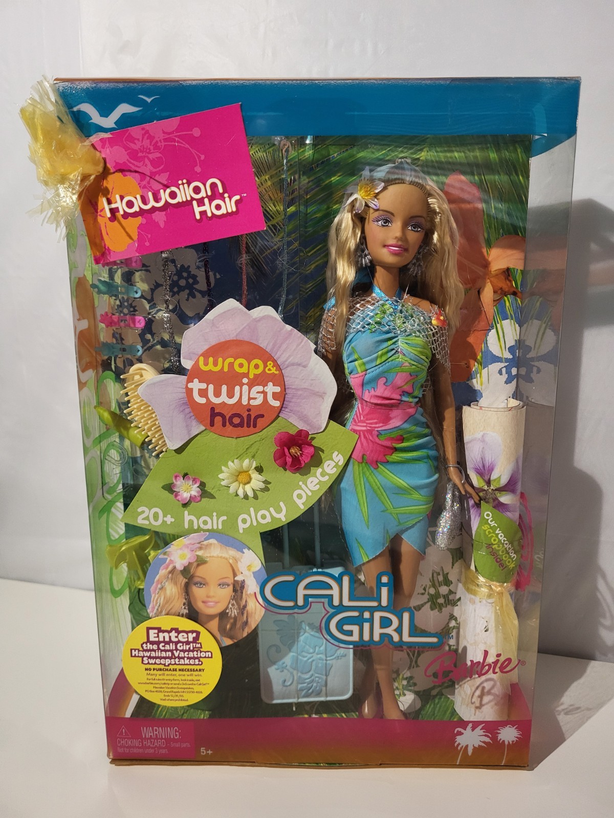 Barbie ~ Hawaiian Hair ~Cali Girl ~ w Long Highlighted Hair Mattel ~ New ☀️
