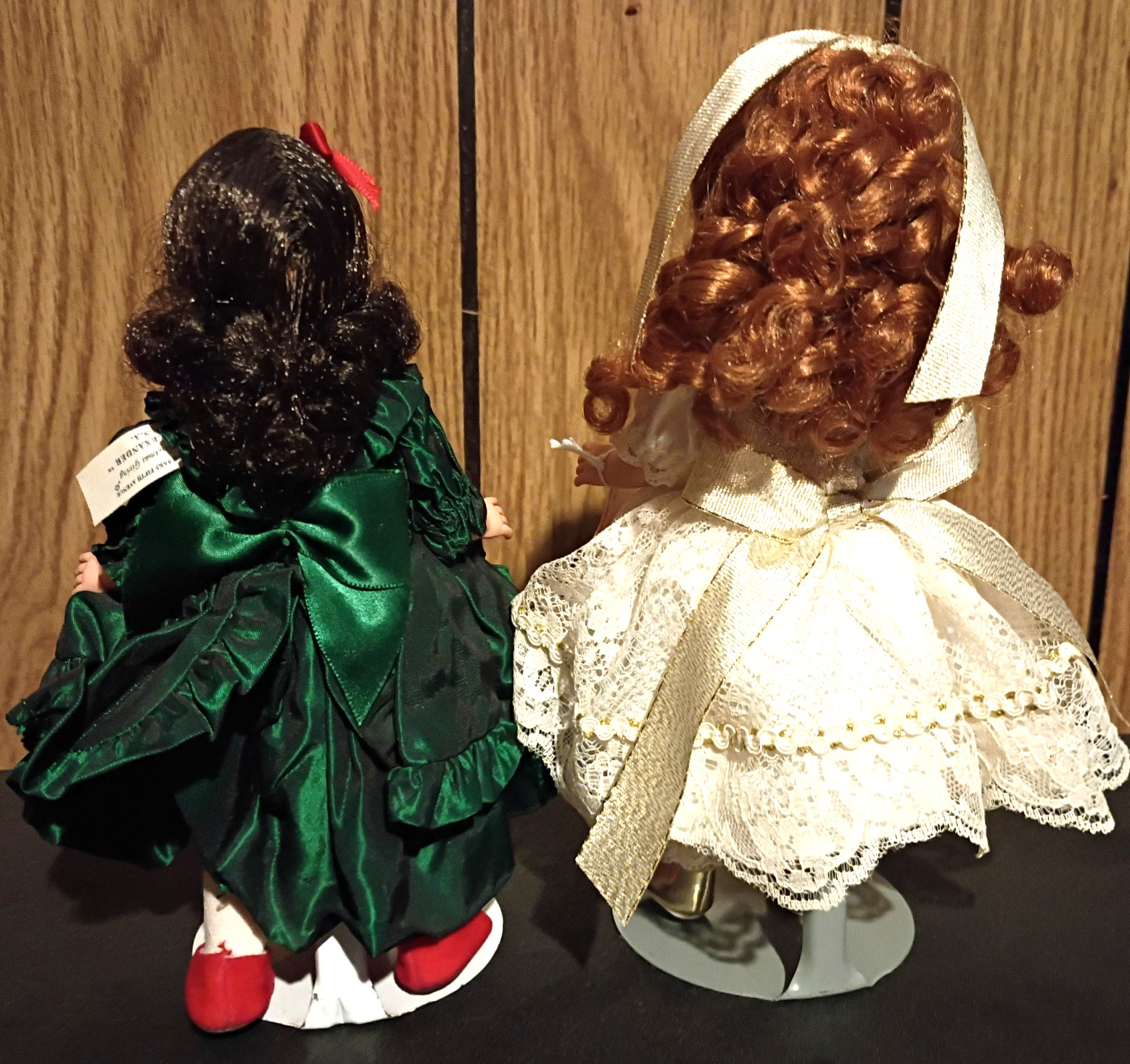 TWO 8″ Madame Alexander Christmas dolls: Saks Joy, First Christmas Lenox, NO BOX