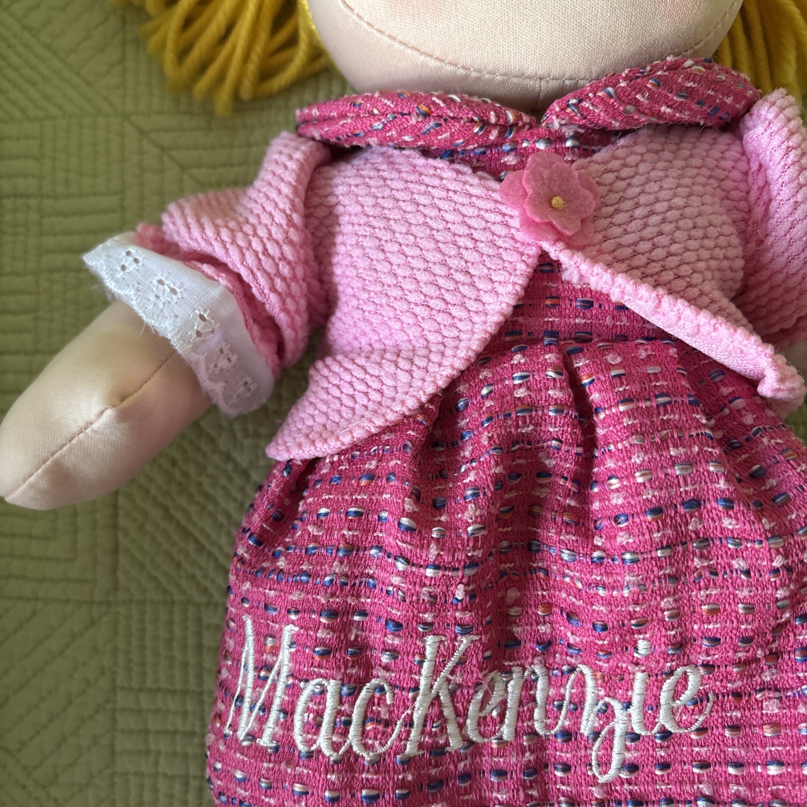 14” Blonde Rag Doll – Personal Creations-Pink Dress ShoesPersonalized MacKenzie