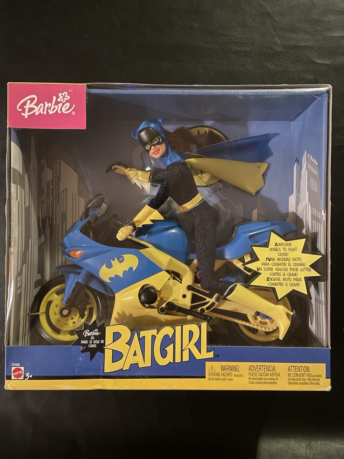 Barbie as Batgirl with Motorcycle Play Set 2003 Mattel C7458