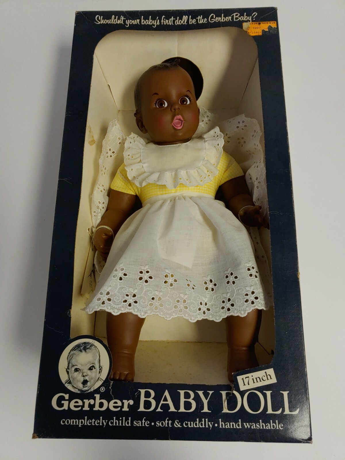 1979 Atlanta Novelty 17″ Gerber Beautiful African American Baby Doll New In Box