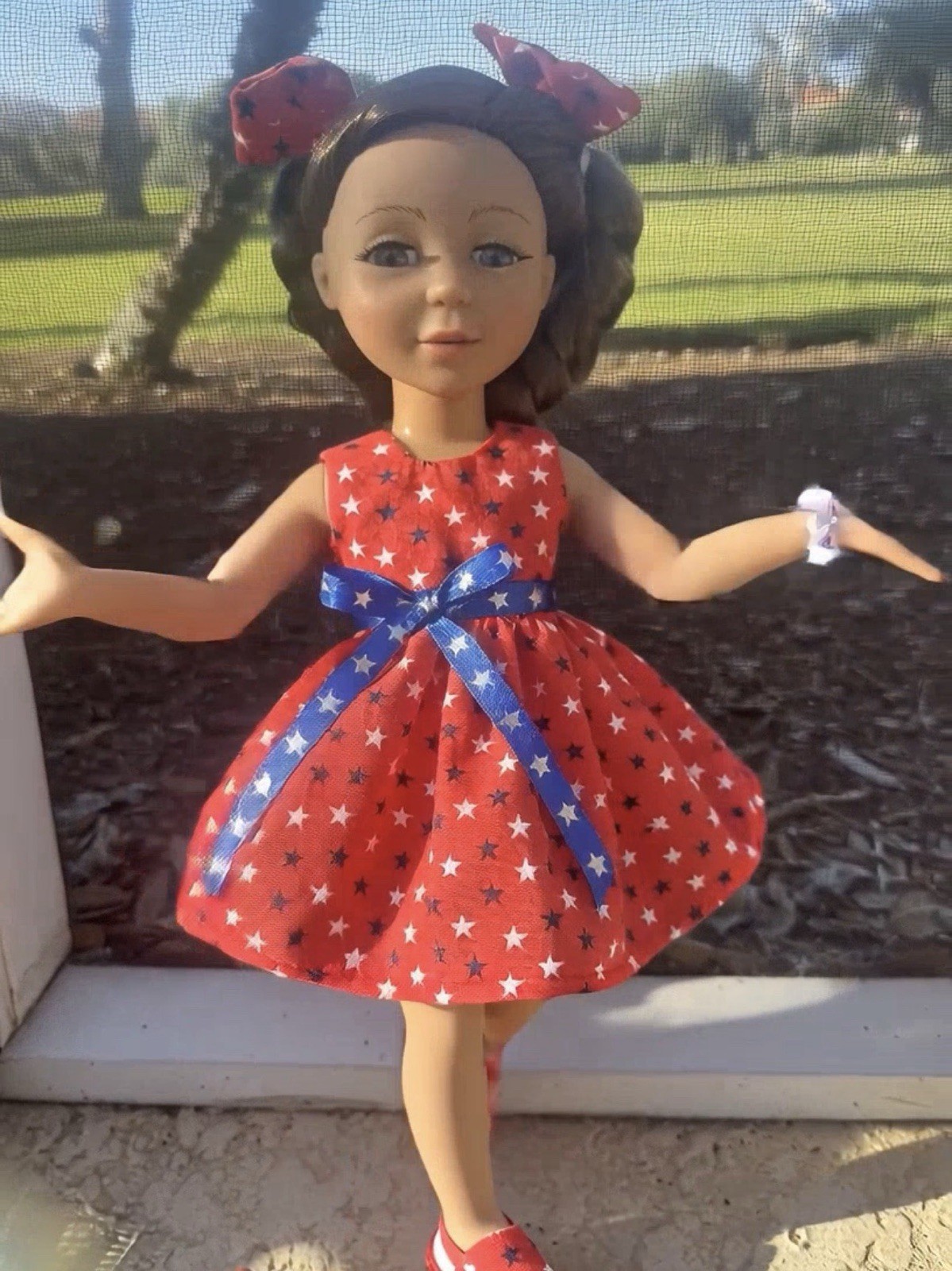 4th Of july 6pc Dress Outfit Fits AMERICAN GIRL AG SISTERS/ Wellie Wishers Doll