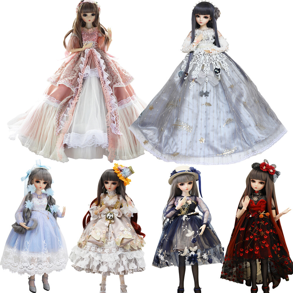 1/3 BJD Doll 18 Ball Joints Doll with Removable Eyes Clothes Wigs Shoes Full Set