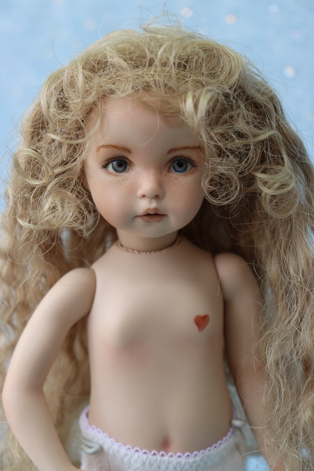 Little Lou – OOAK – 11″ Porcelain Doll – from Dianna Effner mold – BJD 2 – MAFD