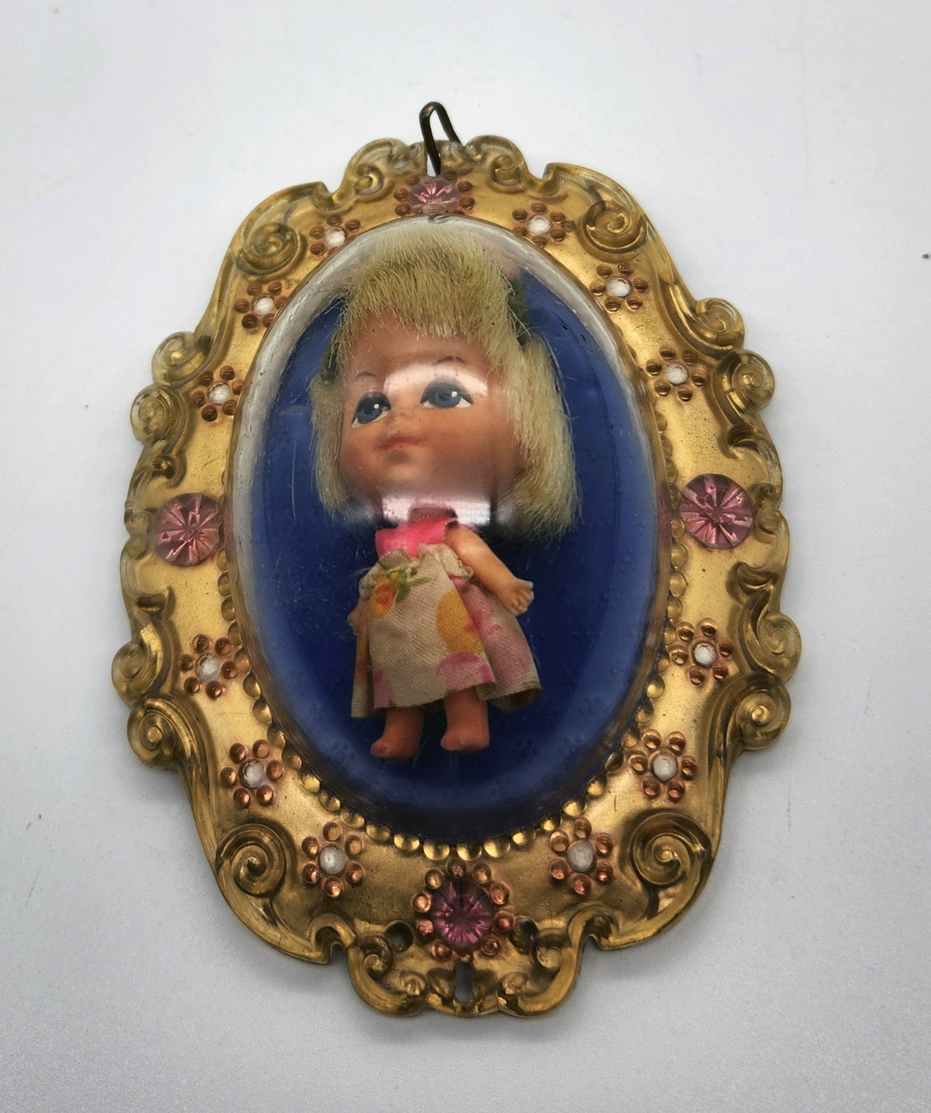 Vintage 1966 Lucky Locket Kiddle Lola Doll and Locket by Mattel broken clasp