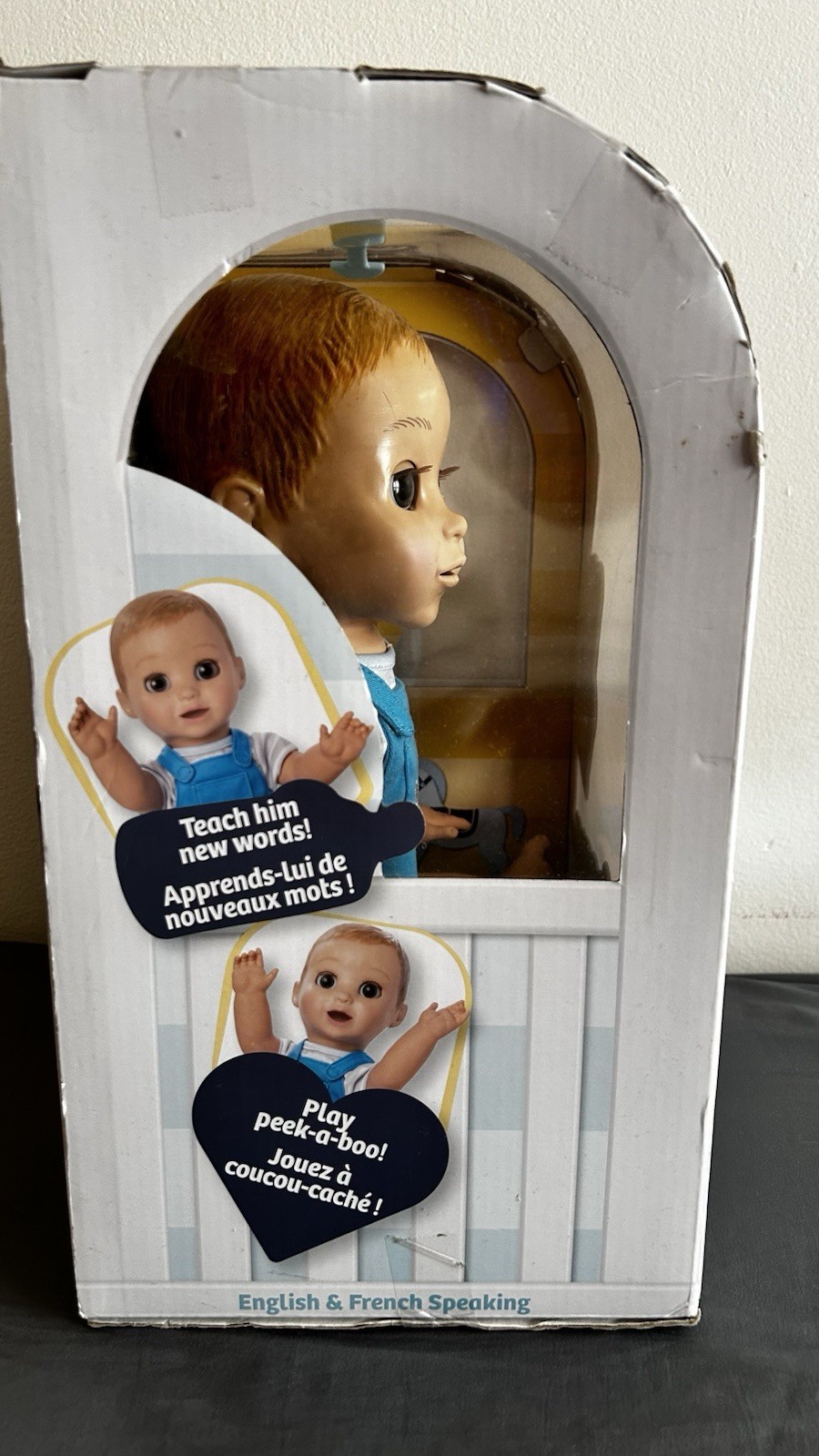 Luvabeau Love Comes to Life Interactive Baby Boy Doll w/ Bottle Pacifier