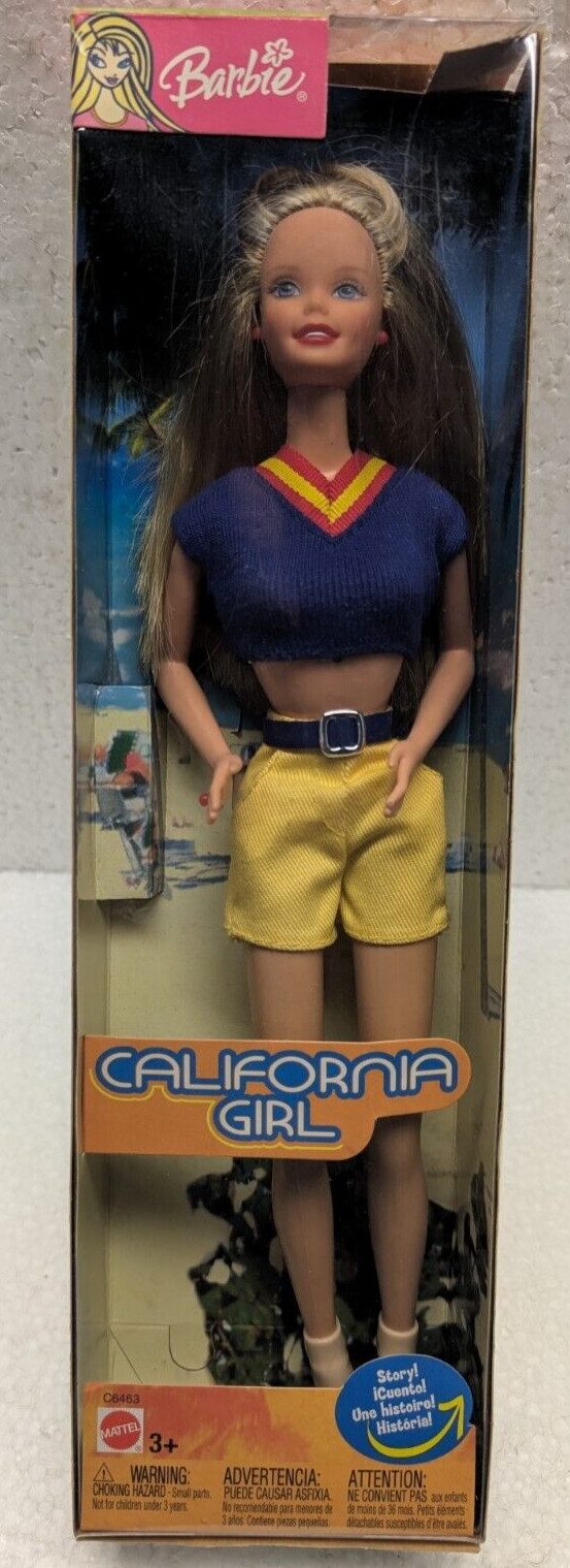 NIB Barbie California Girl Surf Teresa #C6463 Slim Box 2003 Mattel Box not Mint