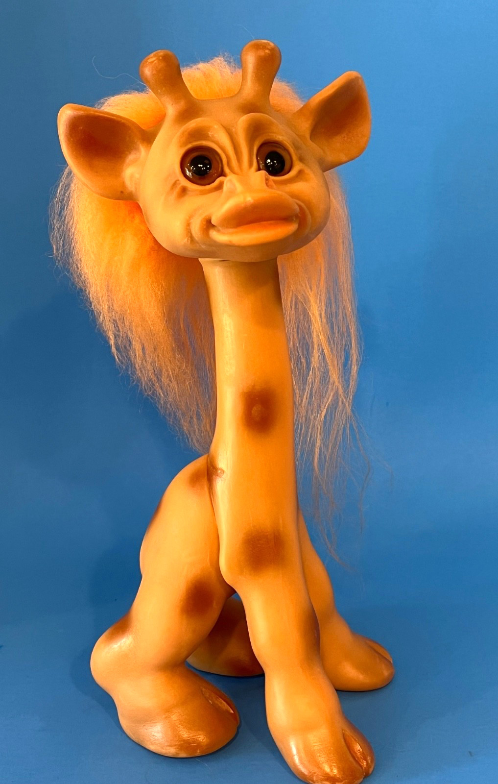 THOMAS DAM TROLL GIRAFFE Orange Hair 11 1/2 in Vintage 1960’s