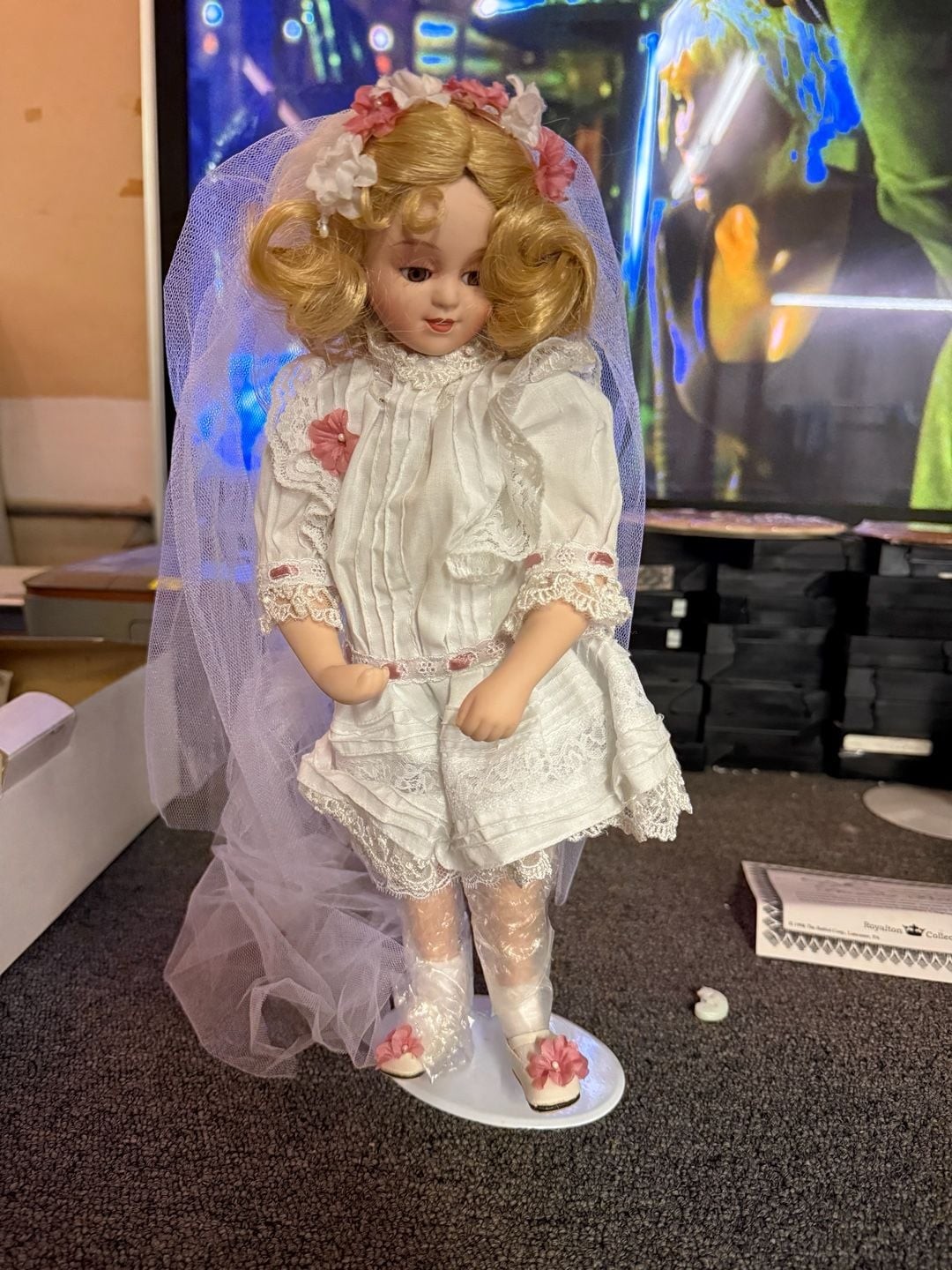 Royalton Collection Playing Bride Porcelain Doll by Maud Humphrey Bogart