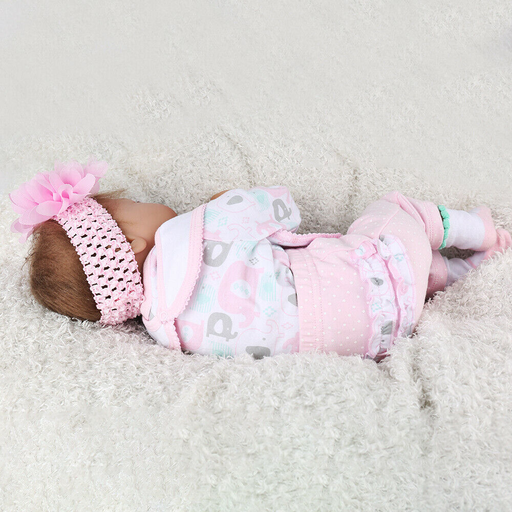 22″ Handmade Reborn Baby Dolls Realistic Newborn Girl Doll Gift Vinyl Silicone