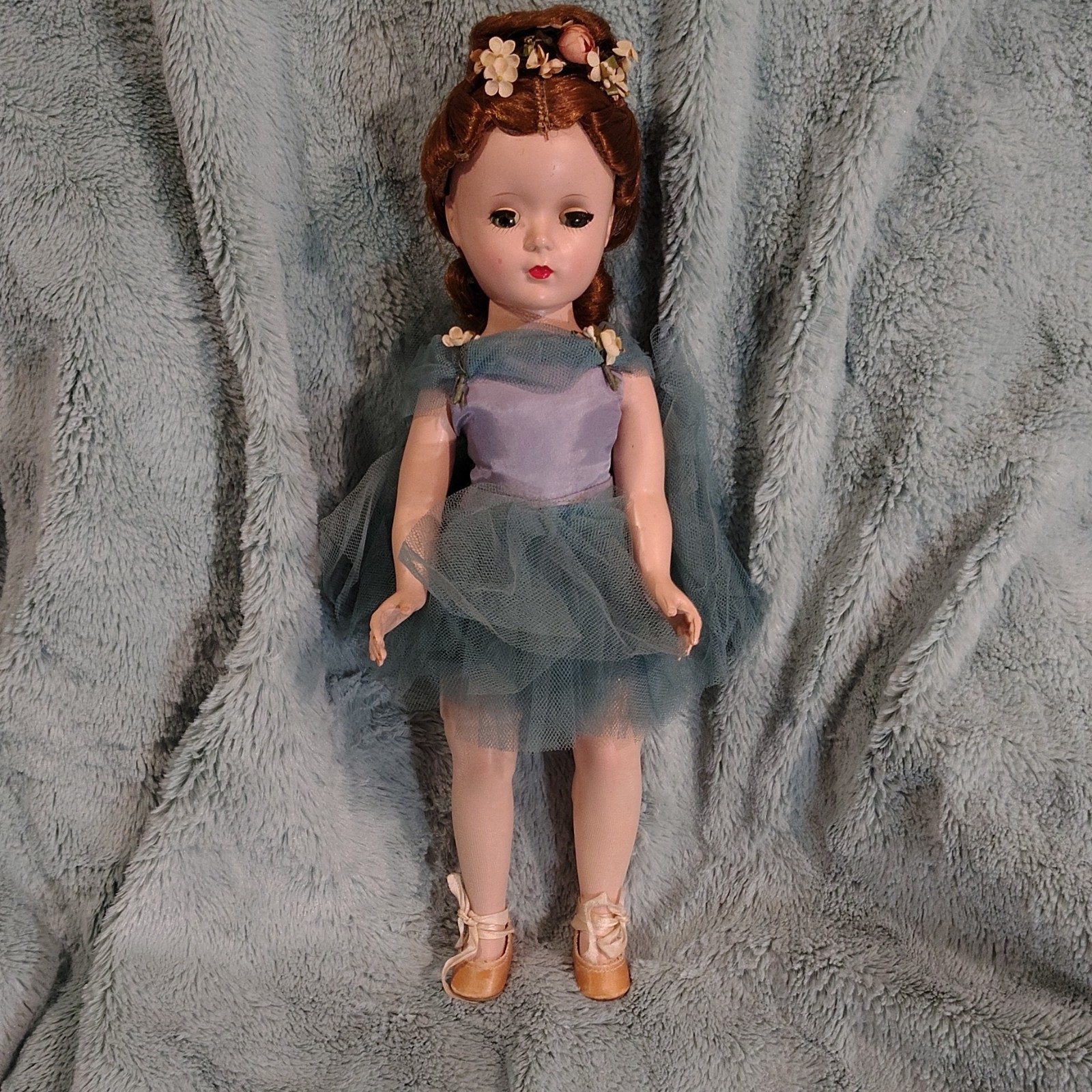 Vintage 1950s Madame Alexander 17″ Margot Ballerina Doll Original Blue Tutu