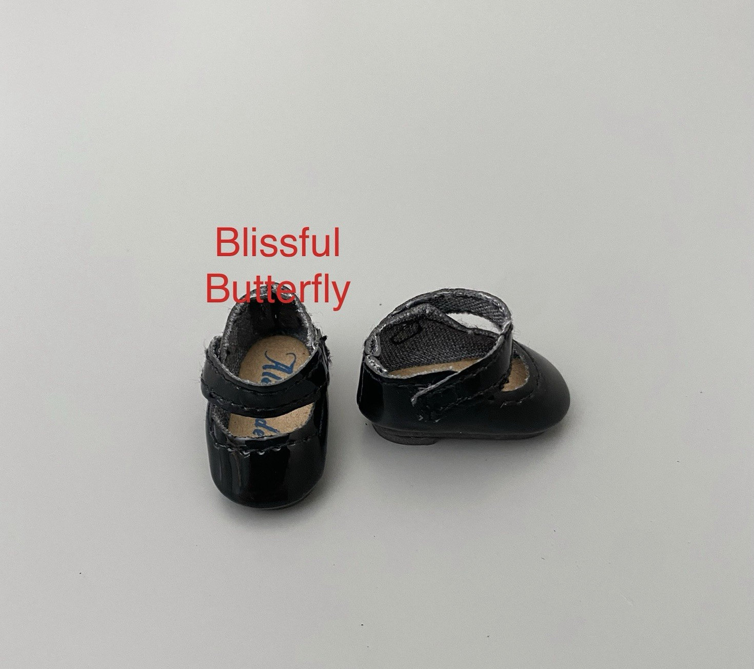 Madame Alexander Doll Shoes ~ Patent Leather Black Shoes Mary Janes for 8″ Doll