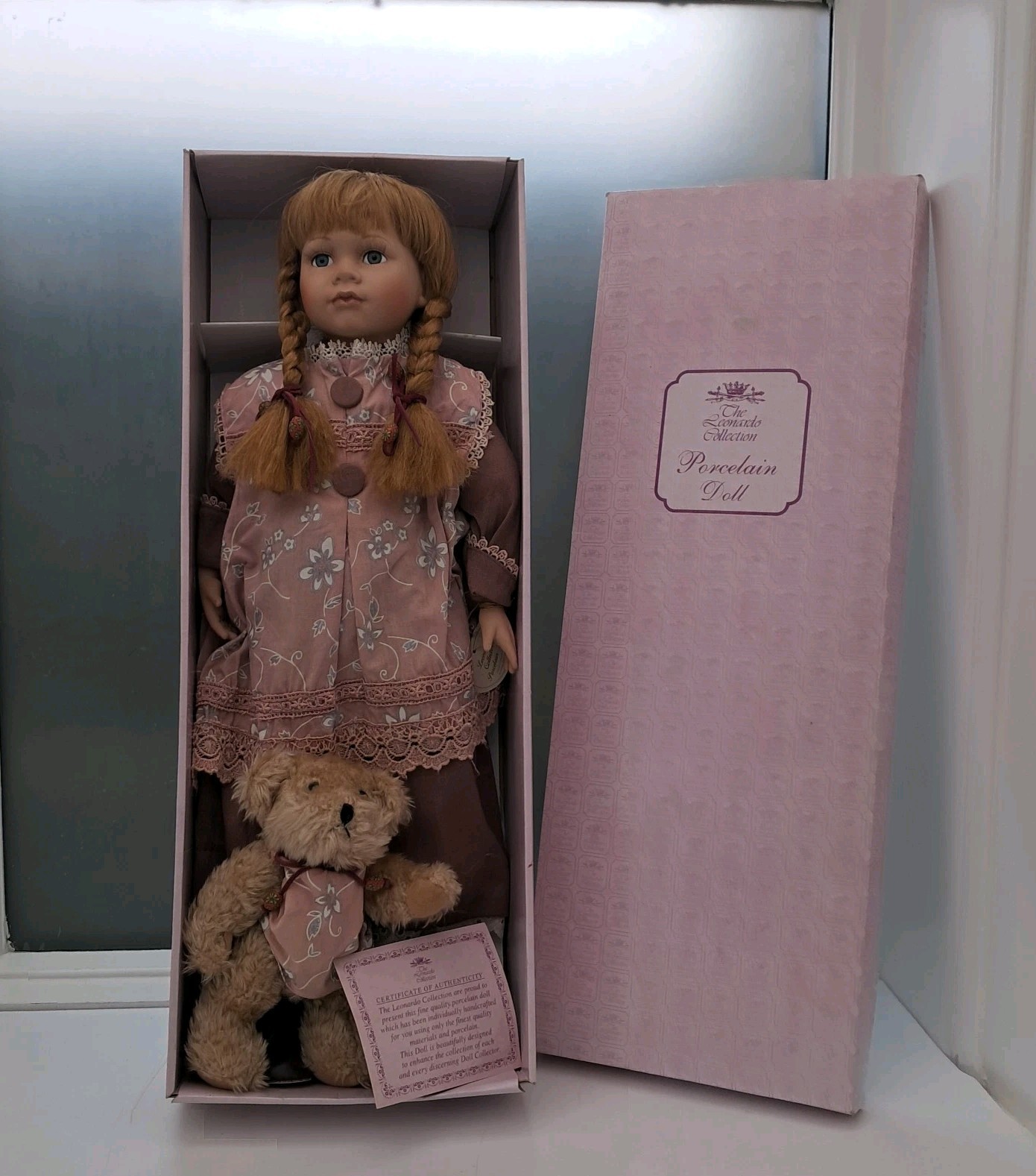 Porcelain Doll 28″ by The Leonardo Collection, Vintage & Large New Old Stock