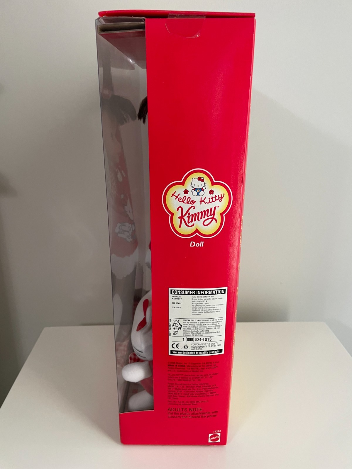1998 MATTEL HELLO KITTY KIMMY 13” DOLL NIB