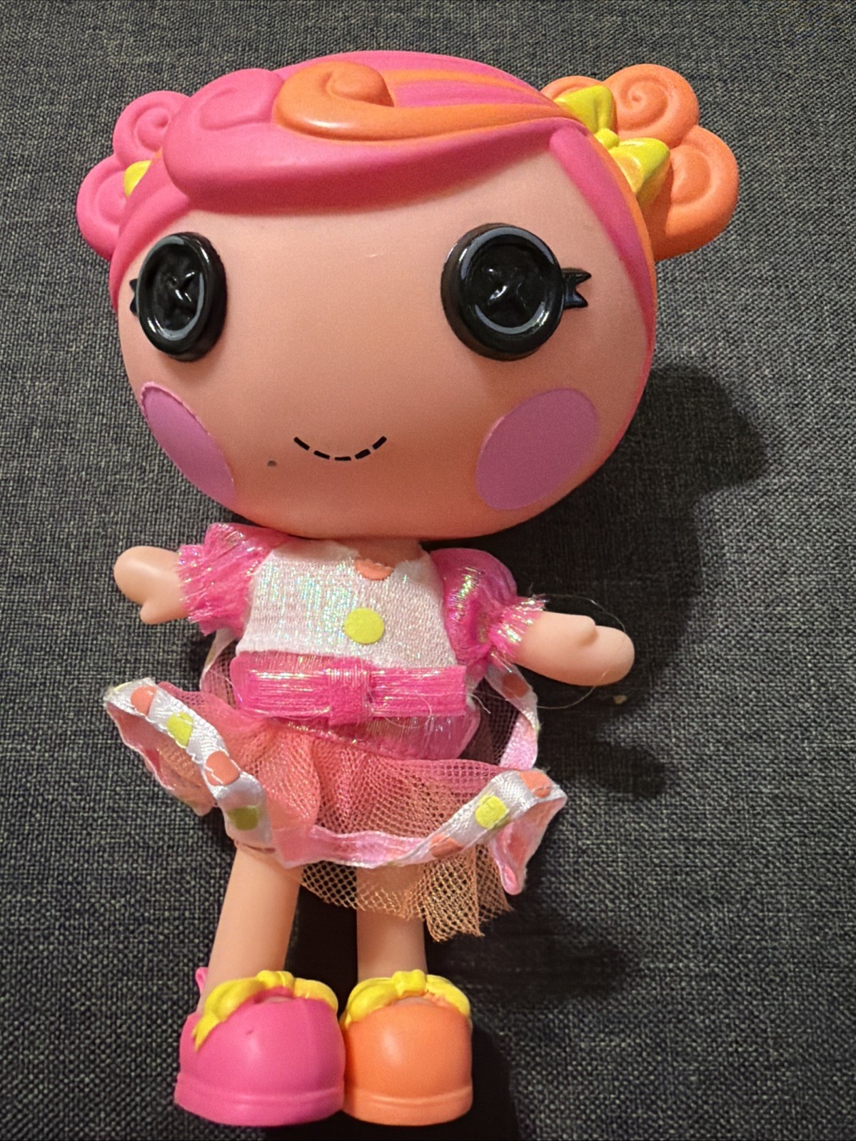 Lalaloopsy Littles Lolly Candy Ribbon Doll Plastic 7″ Pink and Orange