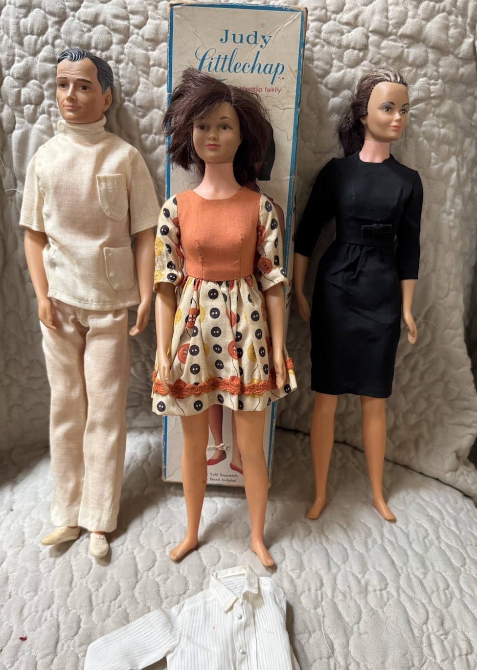Vintage Judy Littlechap Dr. John Lisa Littlechap Doll Lot Box Clothes TLC 1963