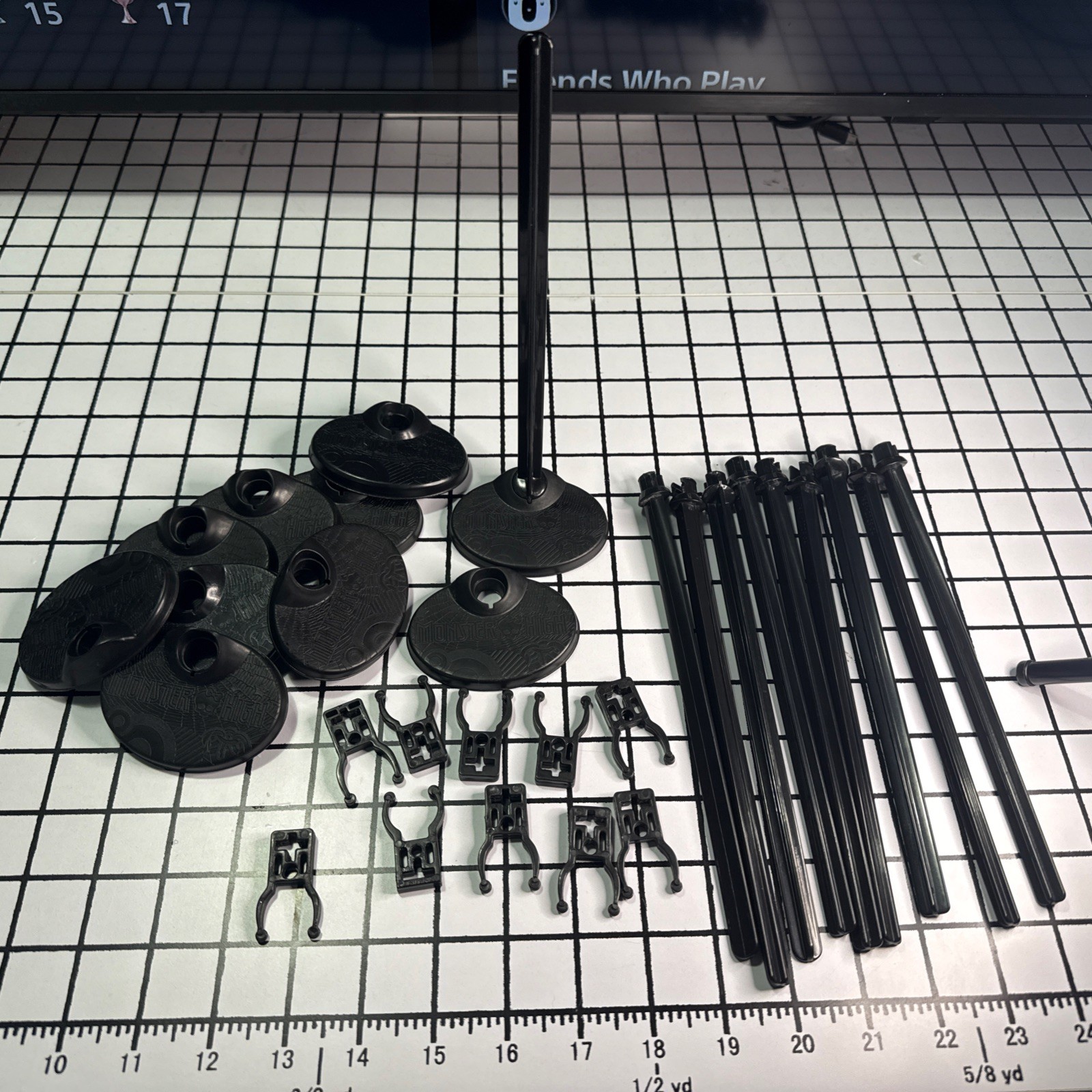 Monster High Doll Stands Lot Of 10 Black Doll Stands Mattel Free Shipping