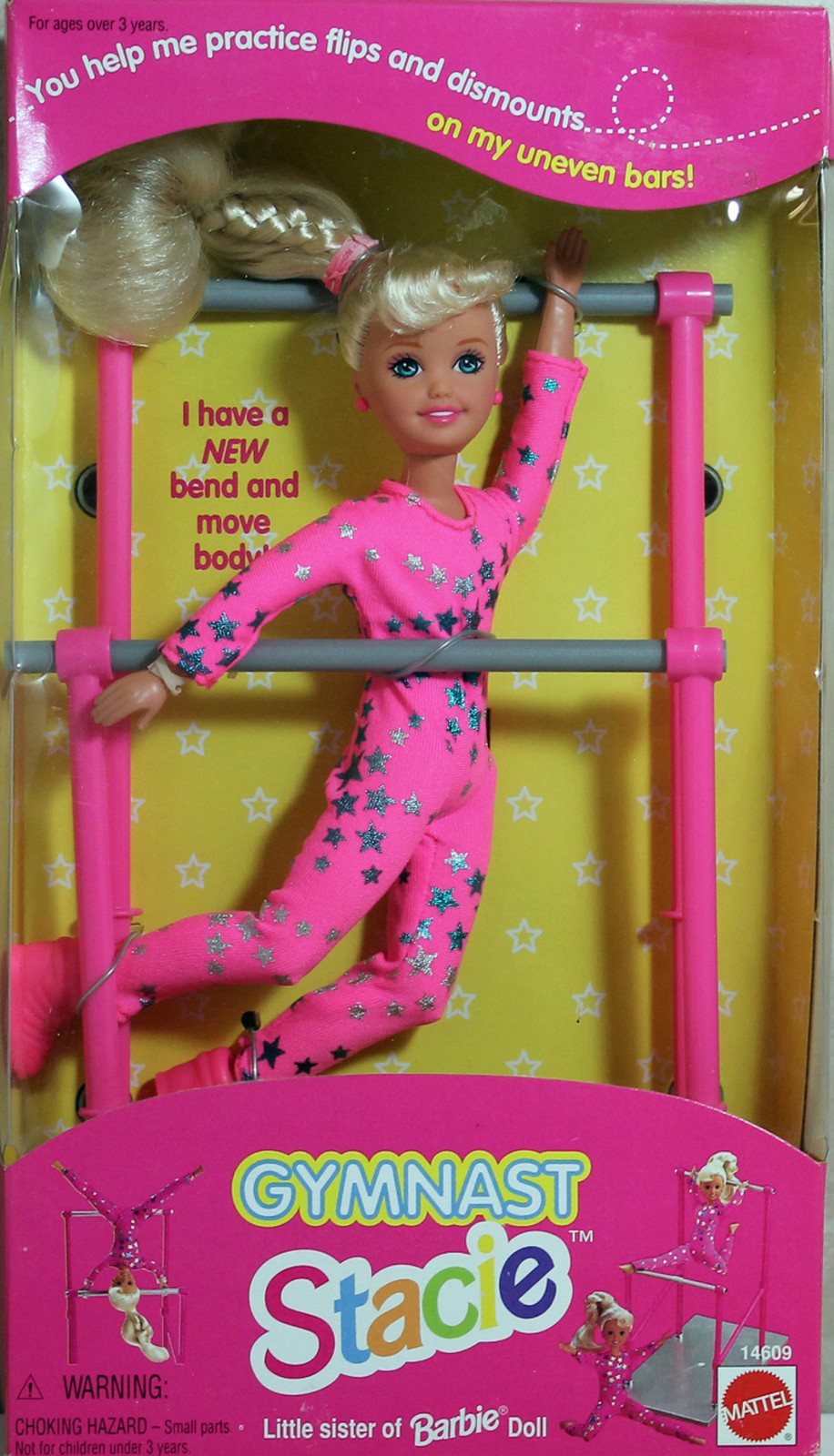 Gymnast Stacie Barbie 1995, NRFB Damaged Box – 14609