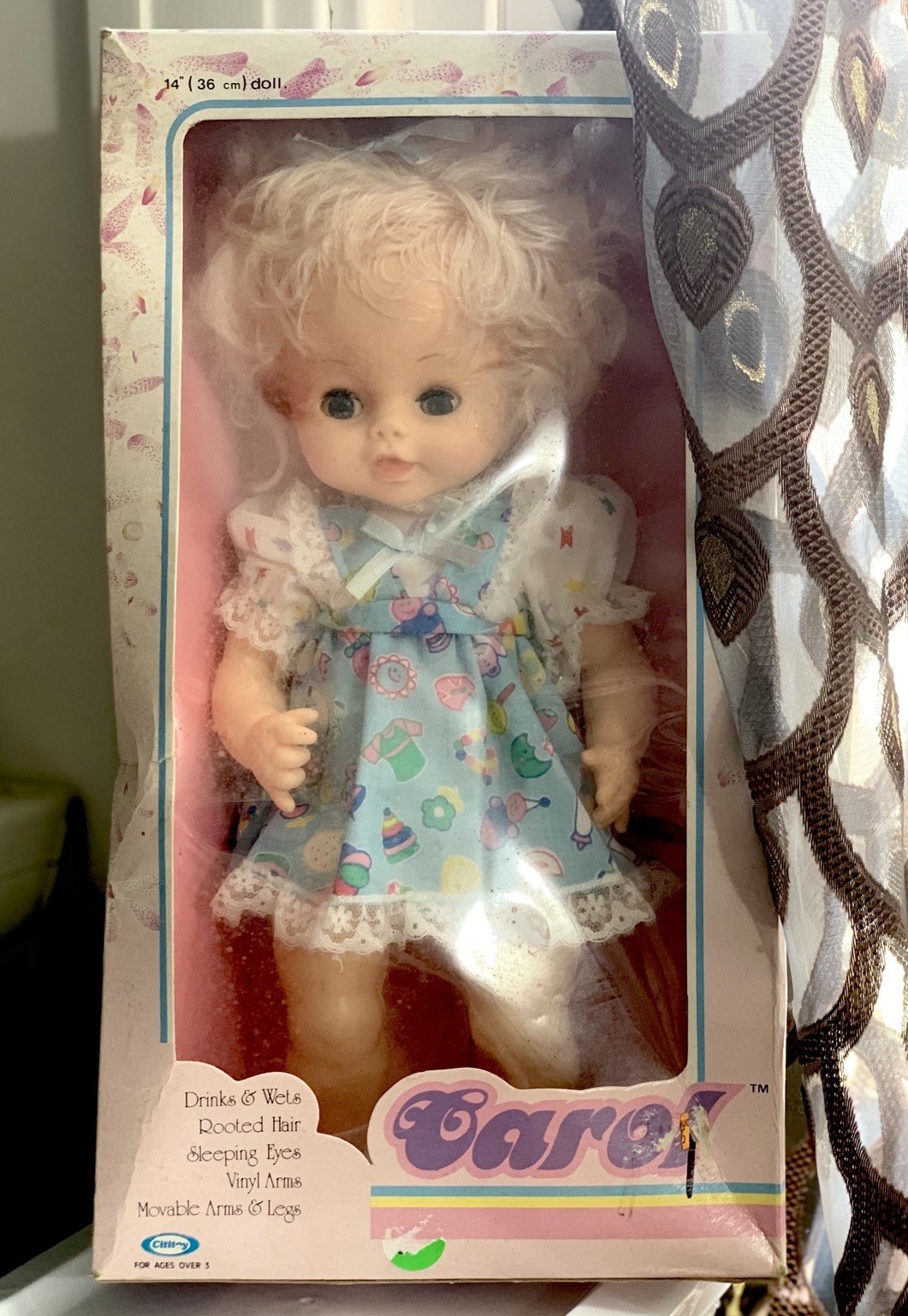 Vintage 1988 CAROL CitiToys Citi Toys Girl Doll Blonde Hair NIB
